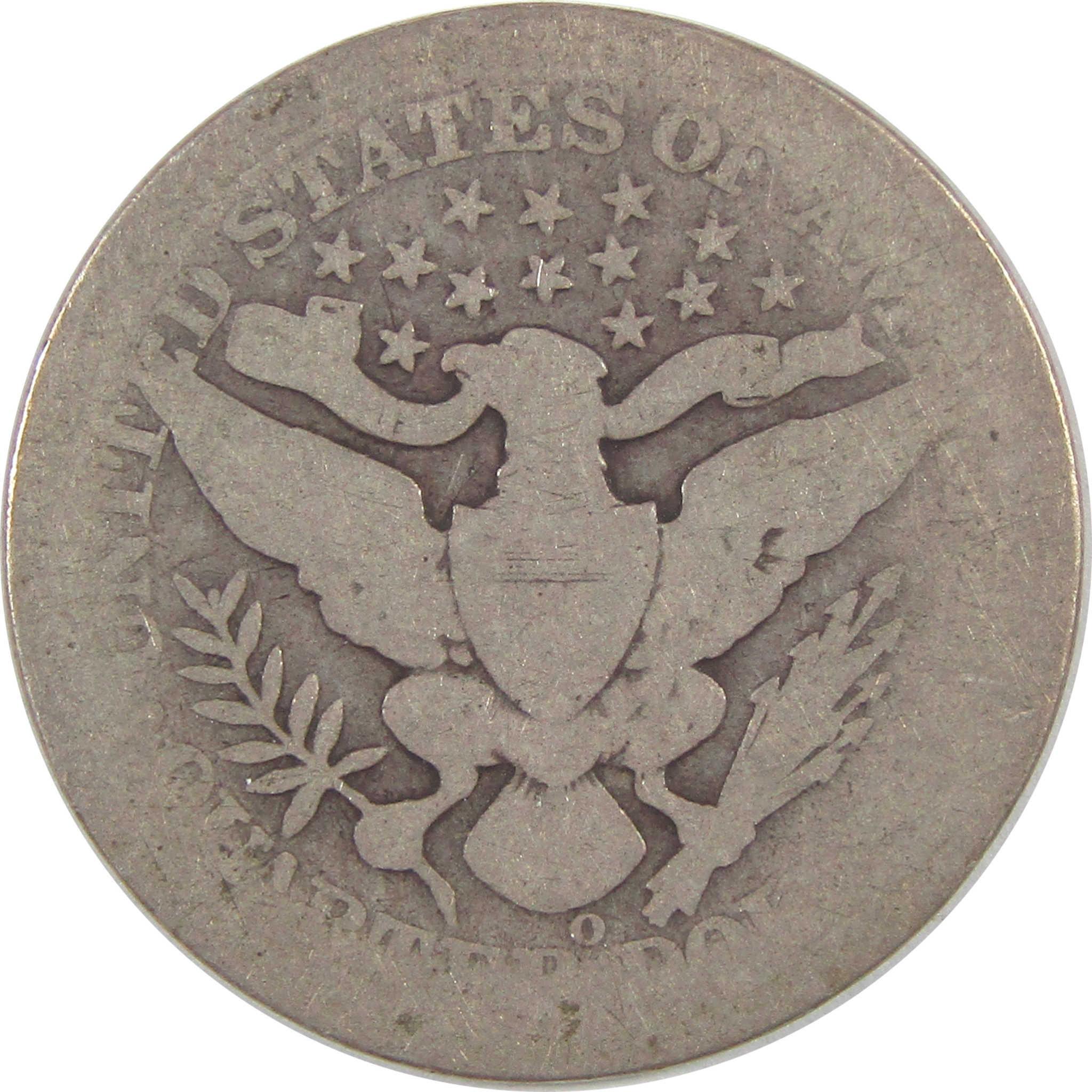 1897 O Barber Quarter AG About Good Silver 25c Coin SKU:I18129