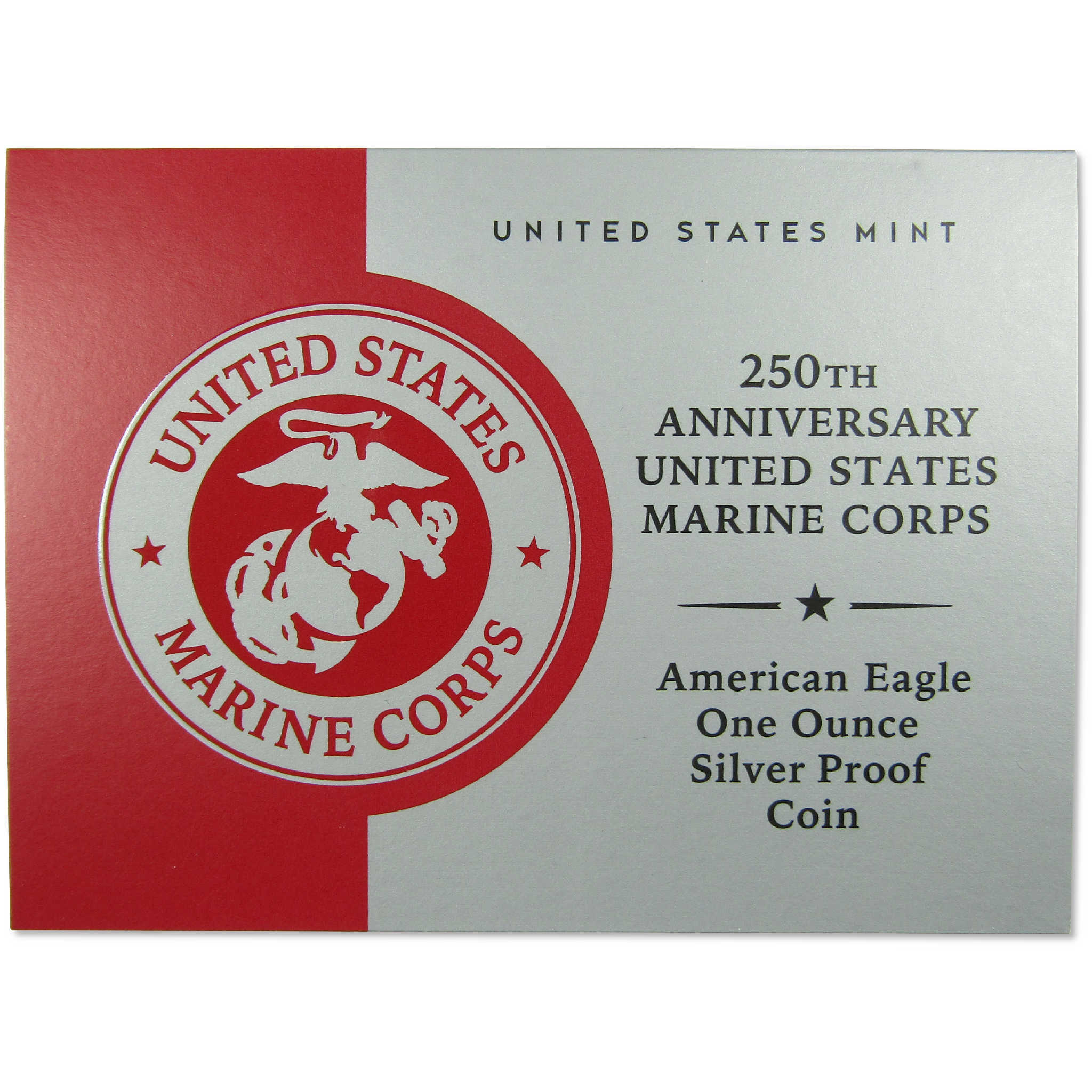 2025 P American Silver Eagle U.S. Marine Corps Privy Mark Proof OGP