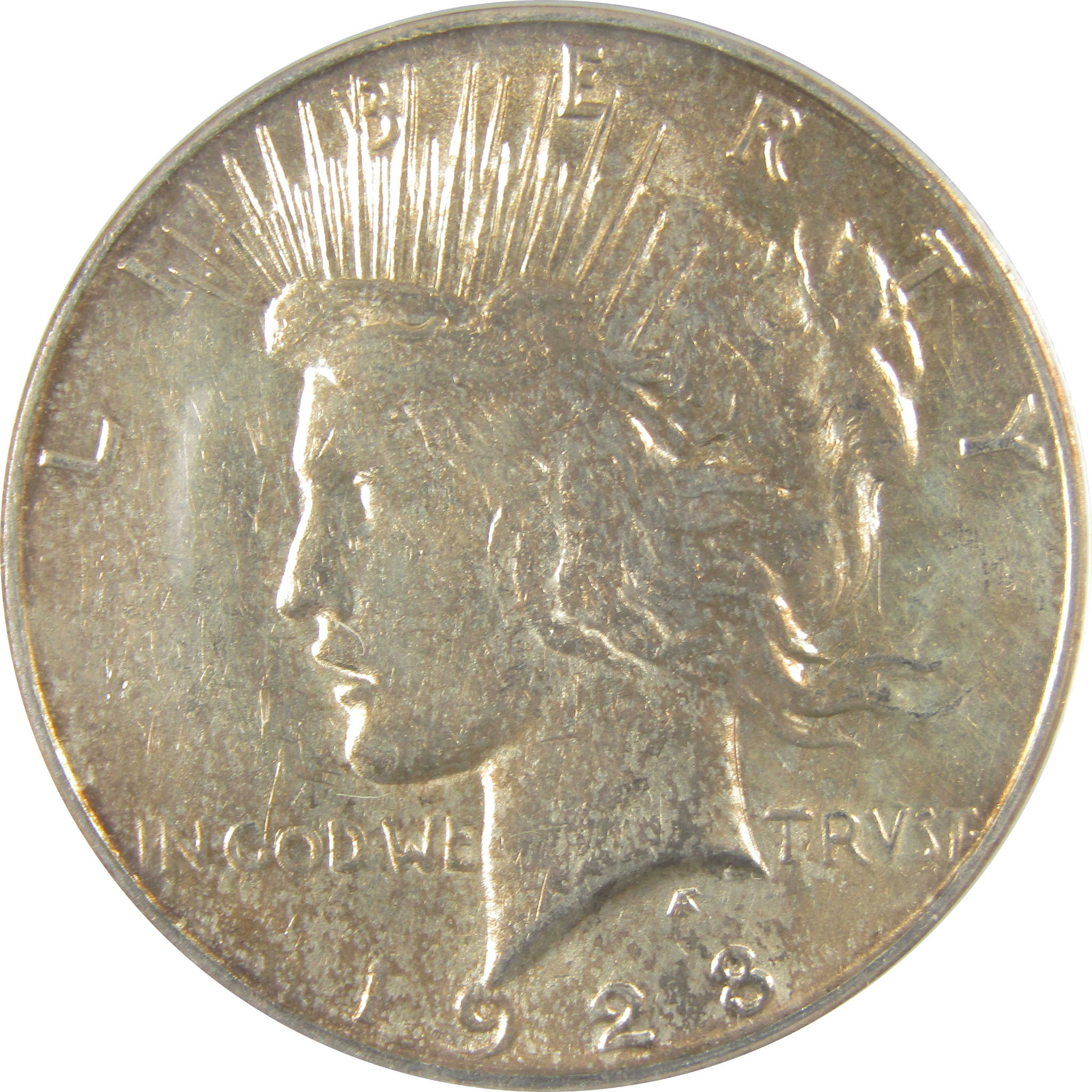 1928 S Peace Dollar AU 50 ANACS Silver $1 Coin SKU:I21500