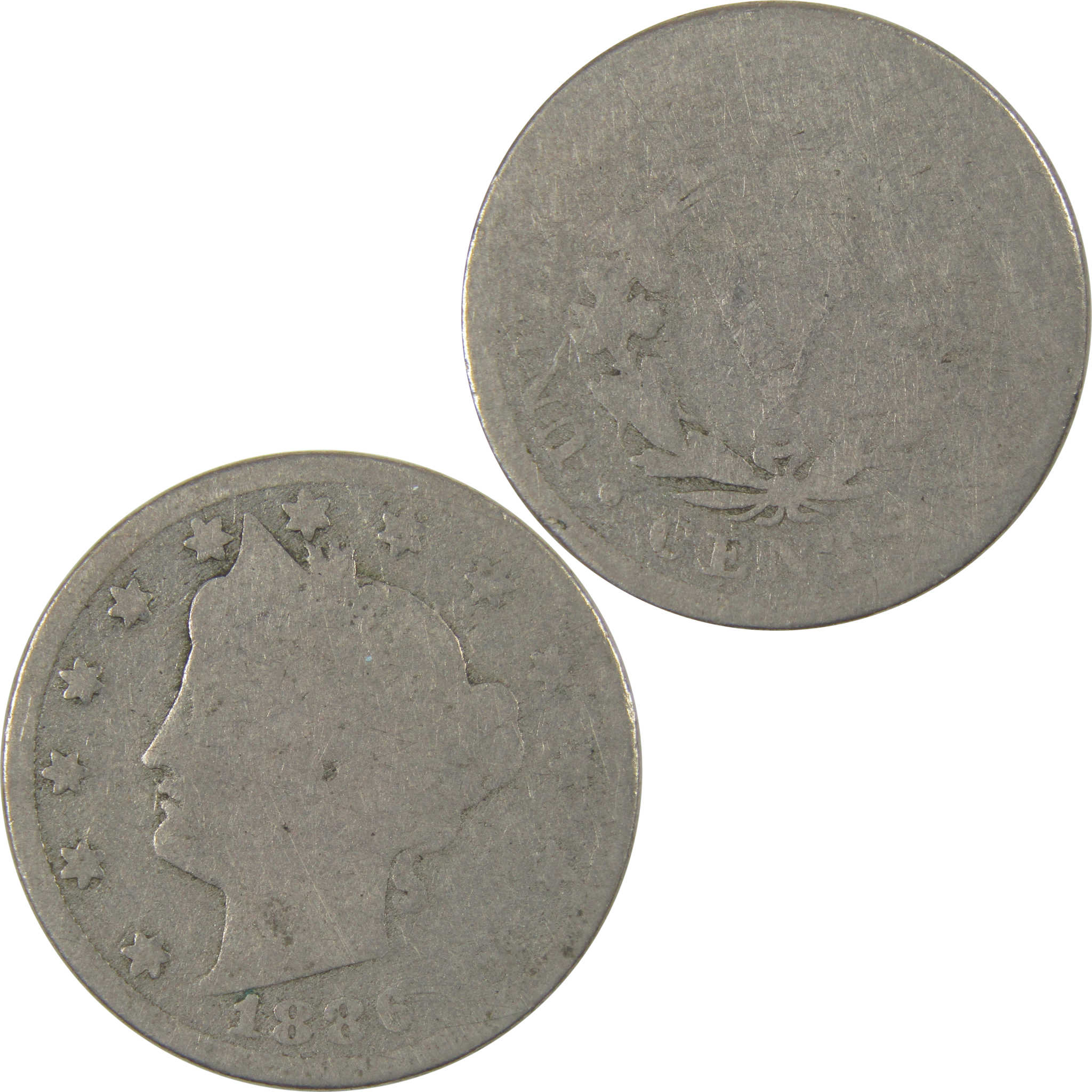 1886 Liberty Head V Nickel AG About Good 5c Coin SKU:I23833