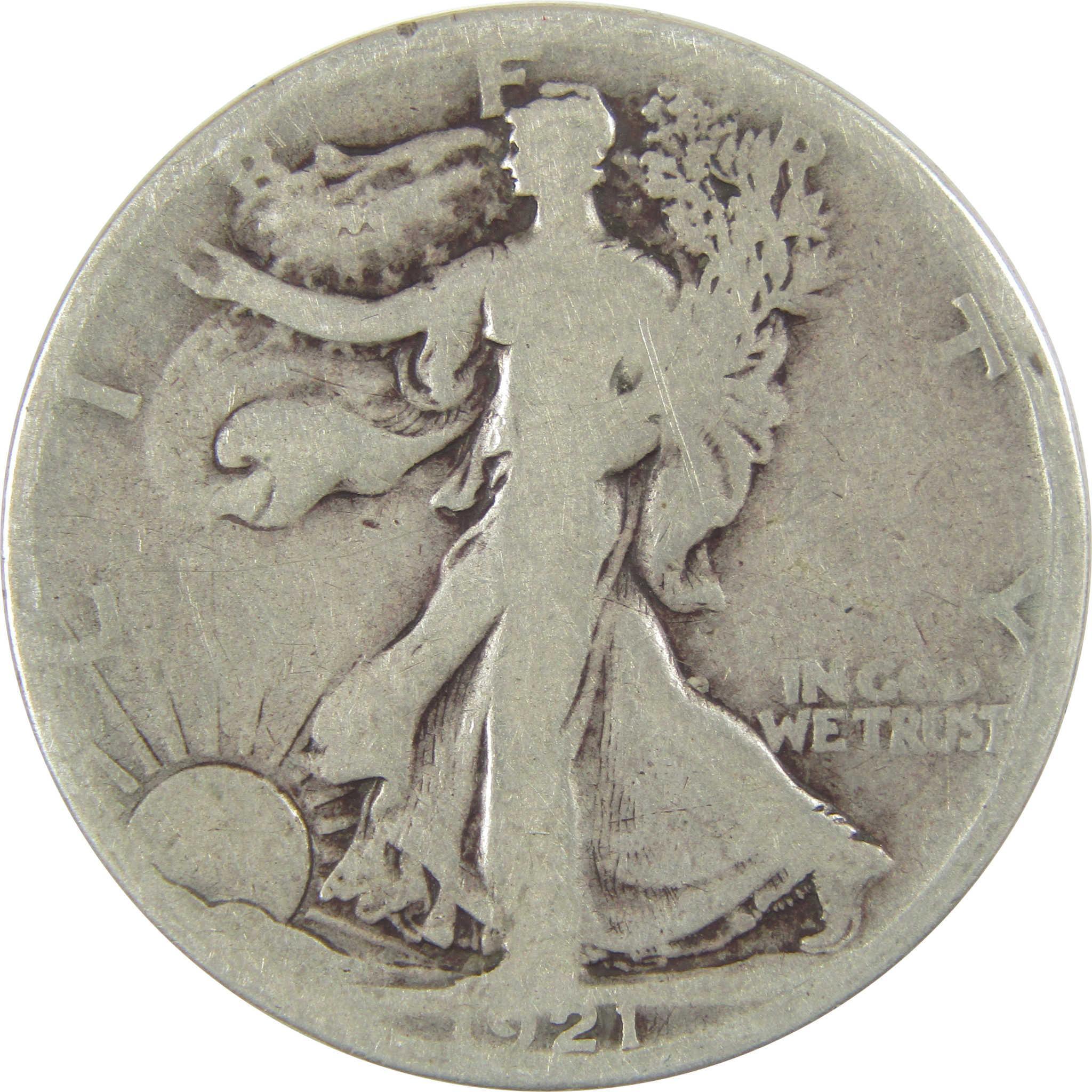 1921 S Liberty Walking Half Dollar G Good Silver 50c Coin SKU:CPC0705