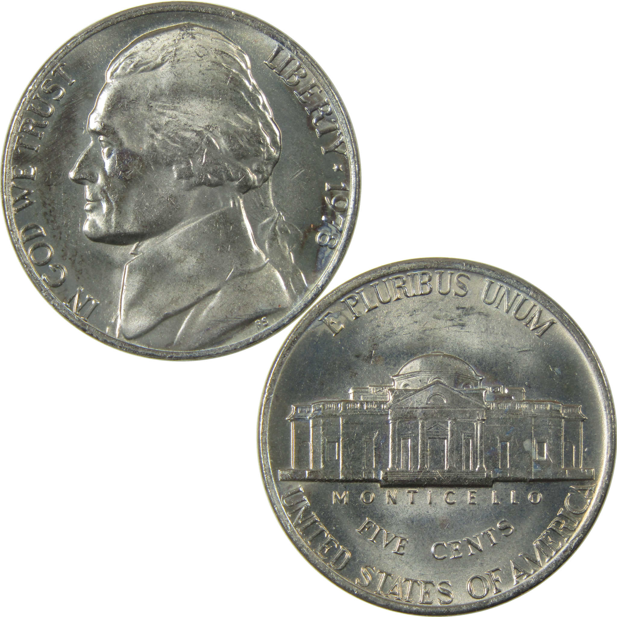 1978 Jefferson Nickel Uncirculated Mint State 5c Coin Collectible