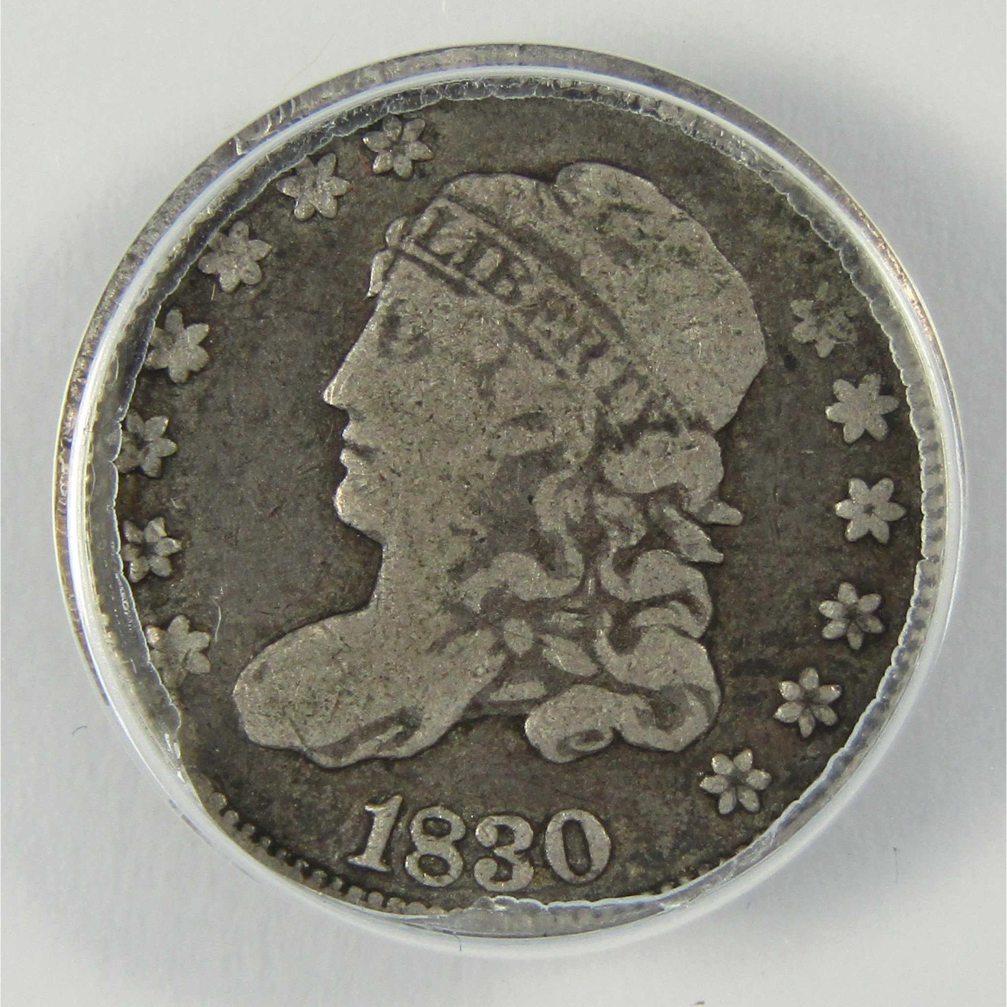 1830 Capped Bust Silver Half Dime G 4 Details ANACS 5c Coin SKU:CP191