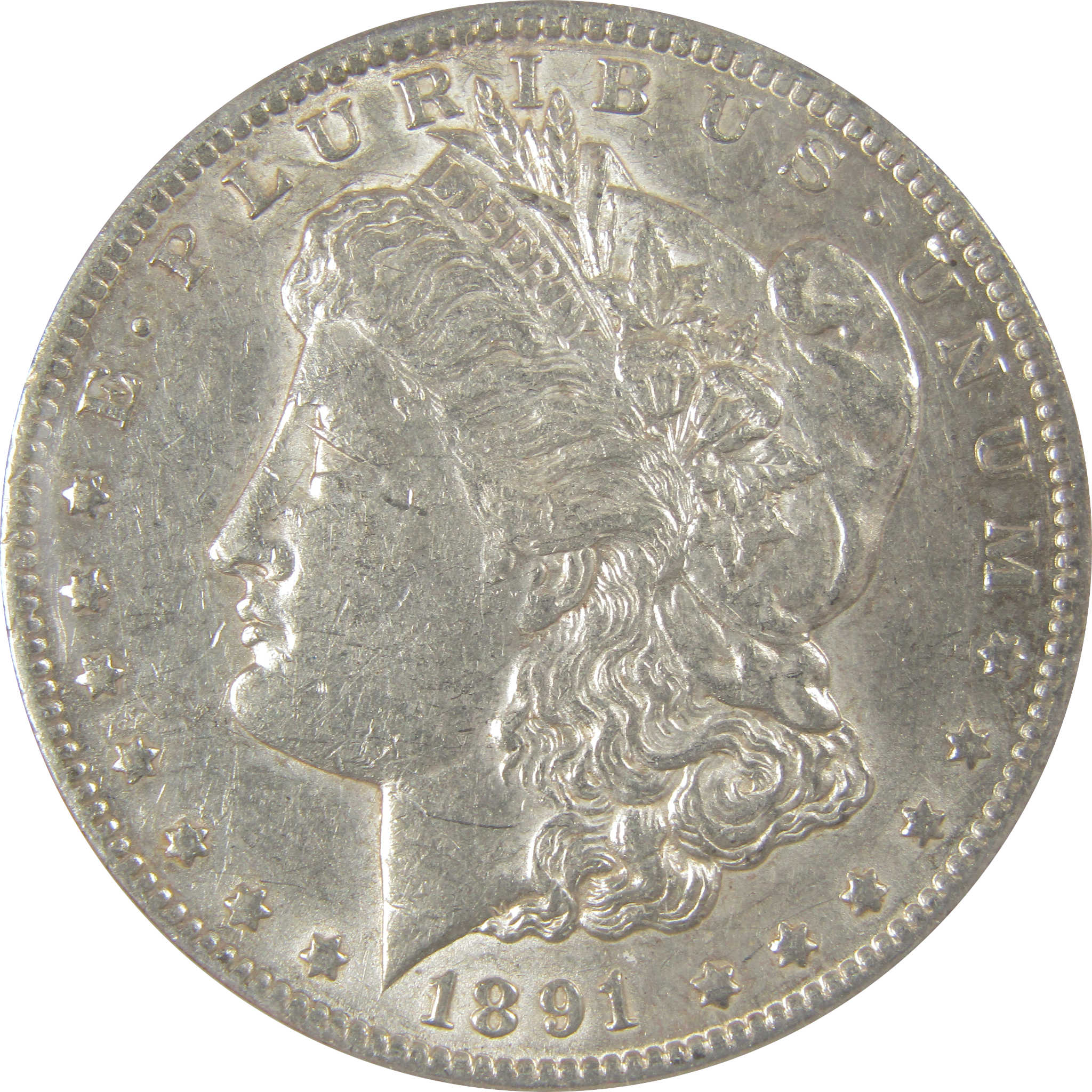 1891 CC Morgan Dollar AU 50 ANACS Silver $1 Coin SKU:I20805 - Morgan coin - Morgan silver dollar - Morgan silver dollar for sale - Profile Coins & Collectibles