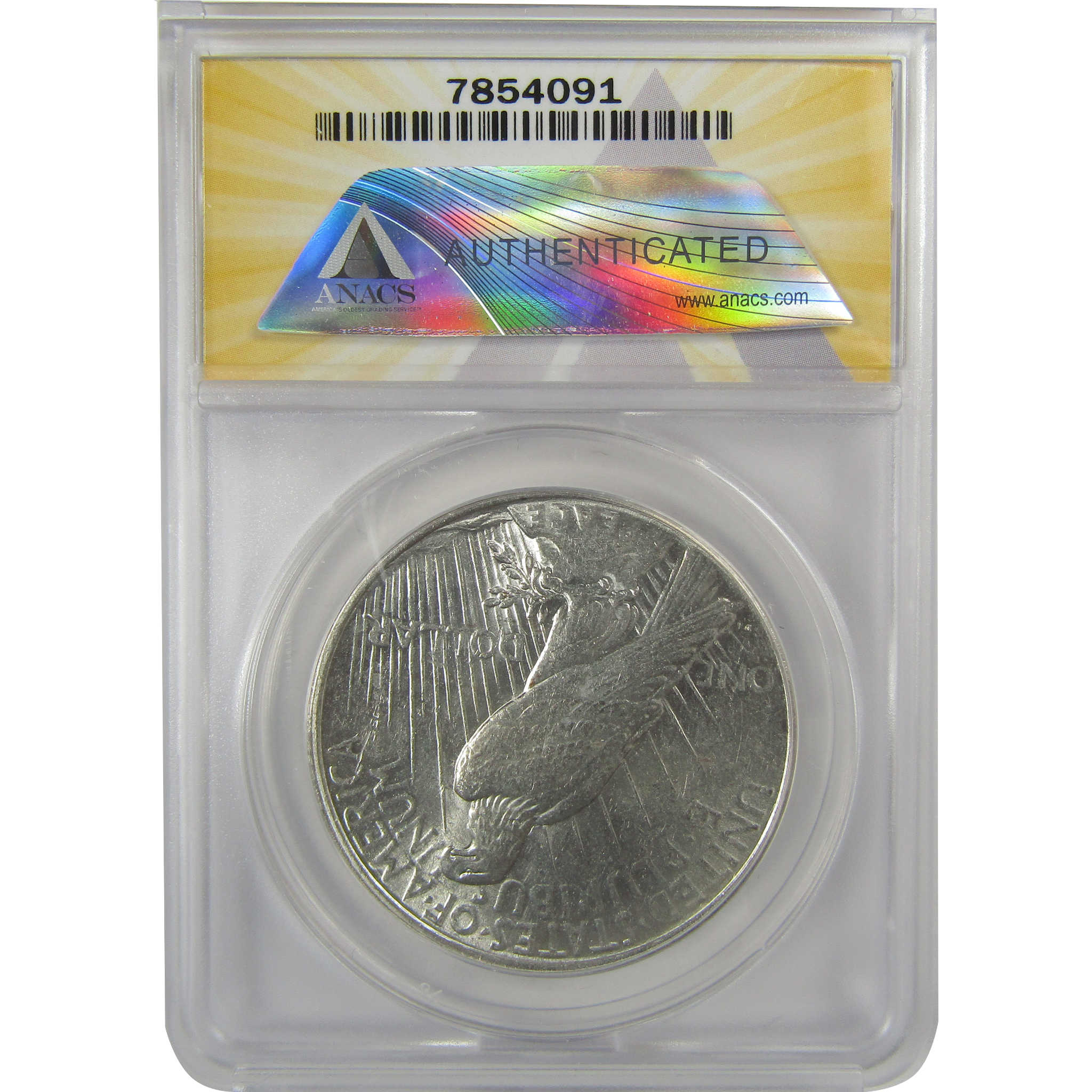 1926 D Peace Dollar AU 58 ANACS Silver $1 Coin SKU:I20438