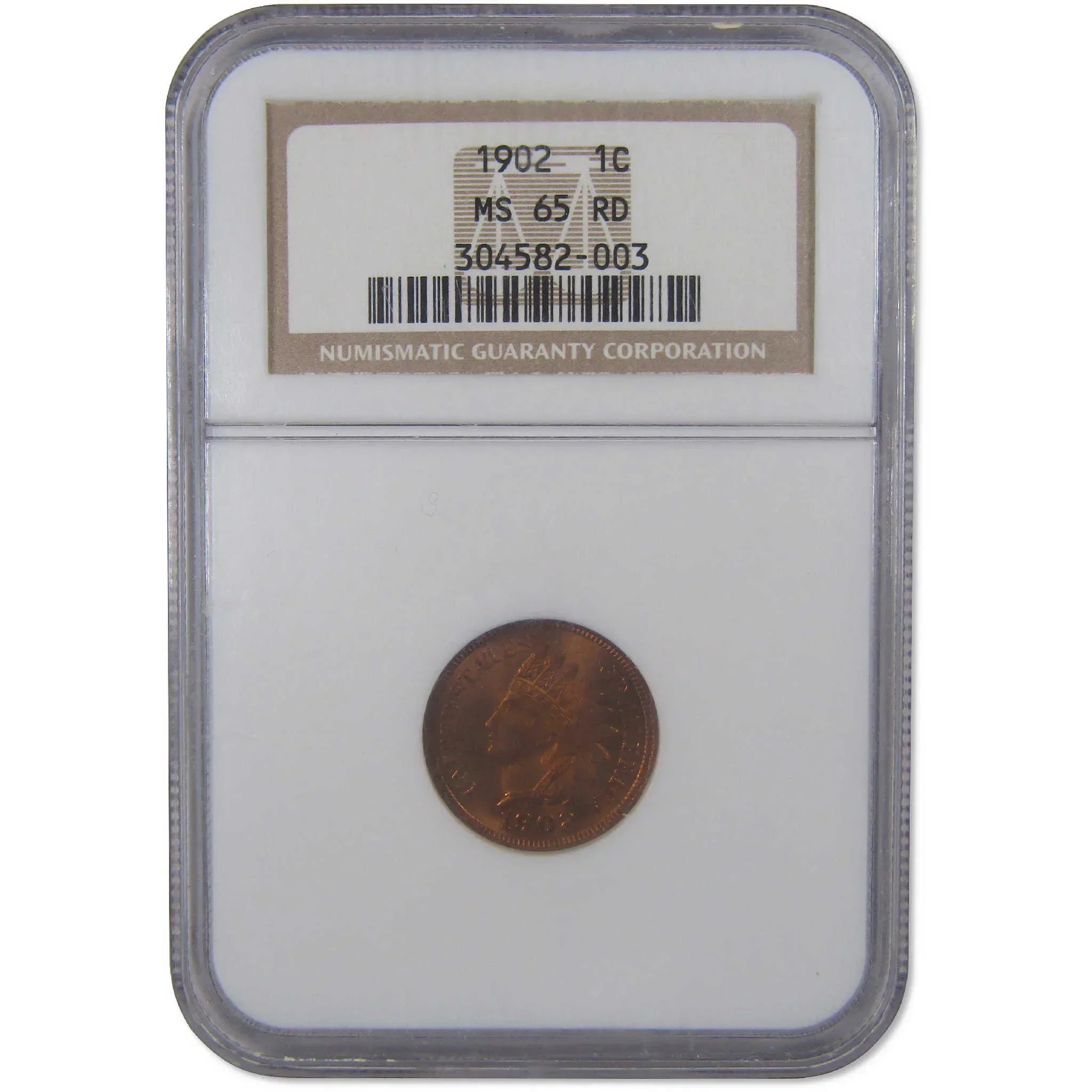 1902 Indian Head Cent MS 65 RD NGC Penny Uncirculated 1c Coin