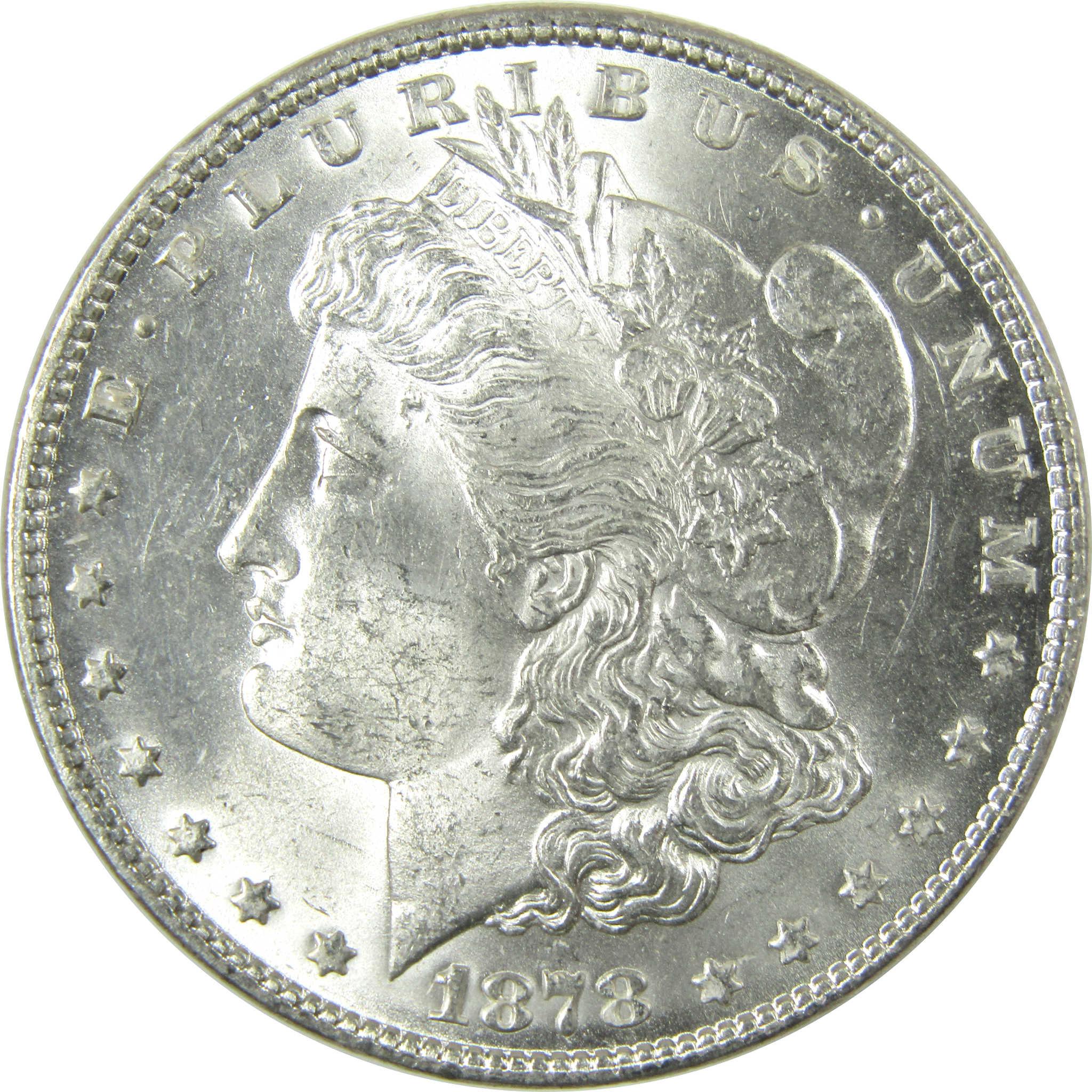 1878 7TF Rev 78 Morgan Silver Dollar Borderline Unc Details SKU:I27097 - Morgan coin - Morgan silver dollar - Morgan silver dollar for sale - Profile Coins & Collectibles