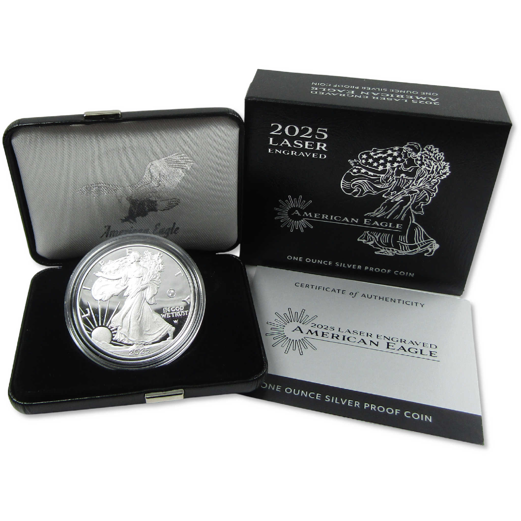 2025 W American Silver Eagle with Laser-Engraved Privy Mark Proof OGP