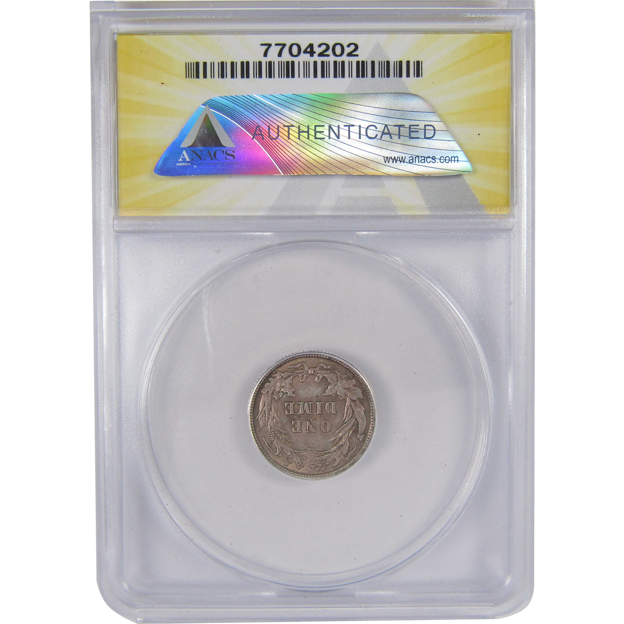 1914 Barber Dime AU 58 ANACS Silver 10c Coin SKU:I17878