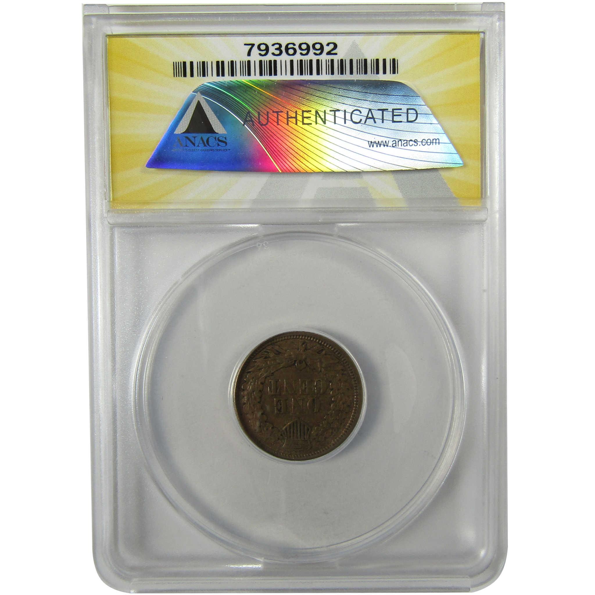 1860 Indian Head Cent EF 40 ANACS Penny 1c Coin Collectible SKU:I27977