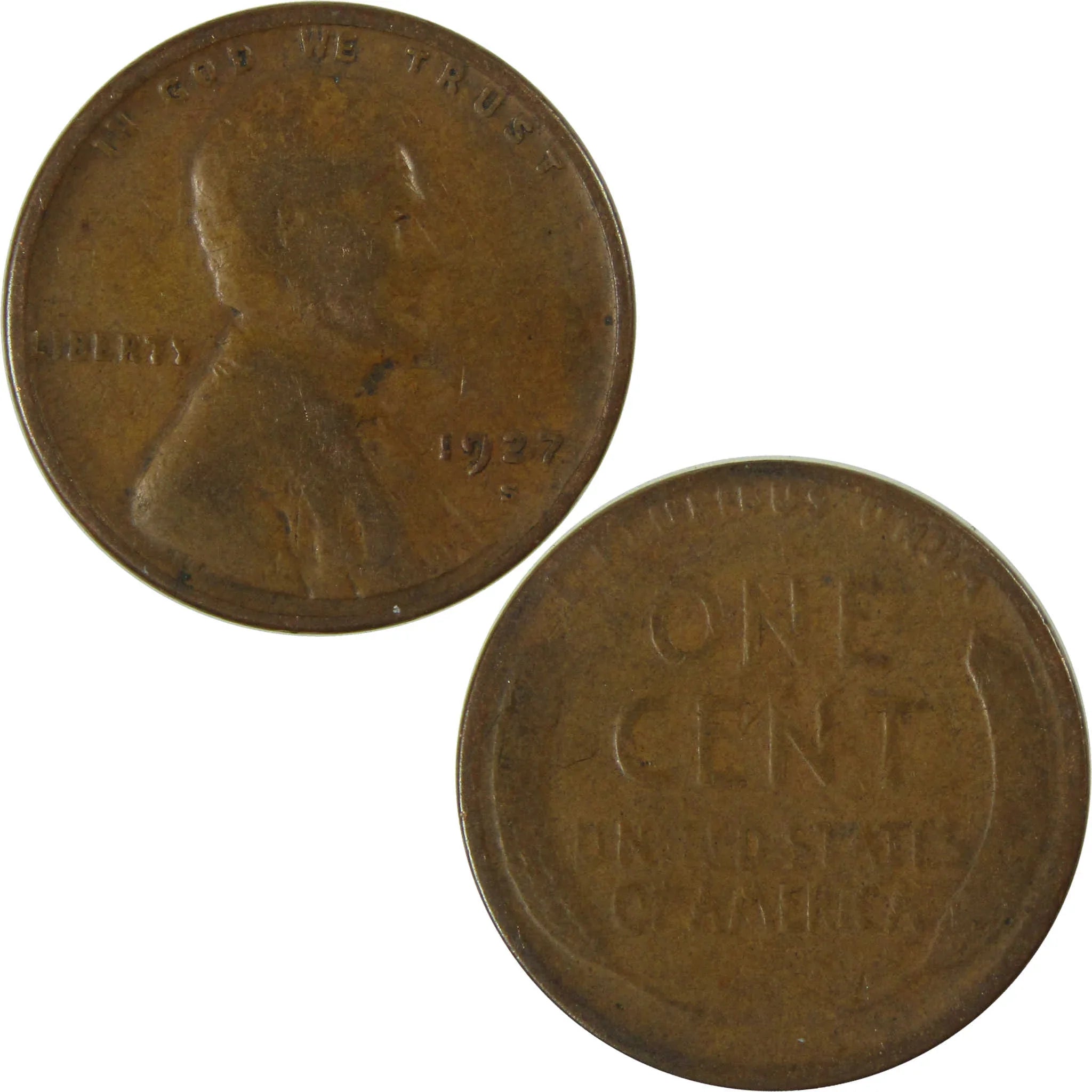 1927 S Lincoln Wheat Cent G Good Penny 1c Coin Collectible SKU:I26683