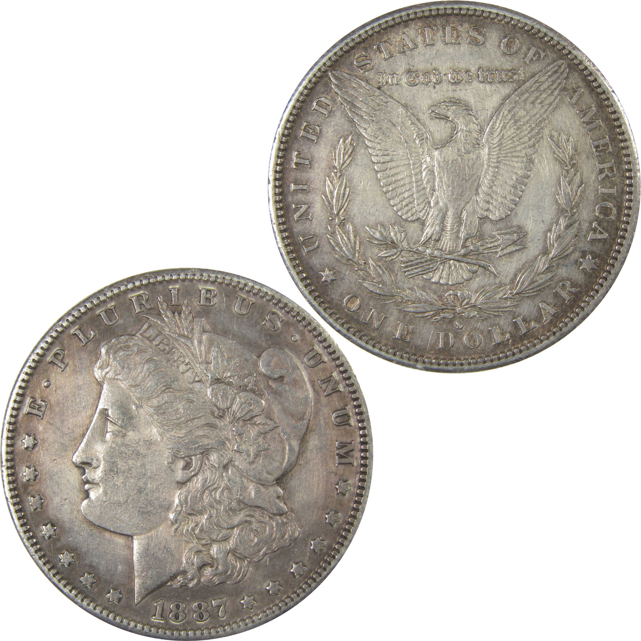 1887 S Morgan Dollar XF EF Extremely Fine Details Silver SKU:CPC0995 - Morgan coin - Morgan silver dollar - Morgan silver dollar for sale - Profile Coins & Collectibles