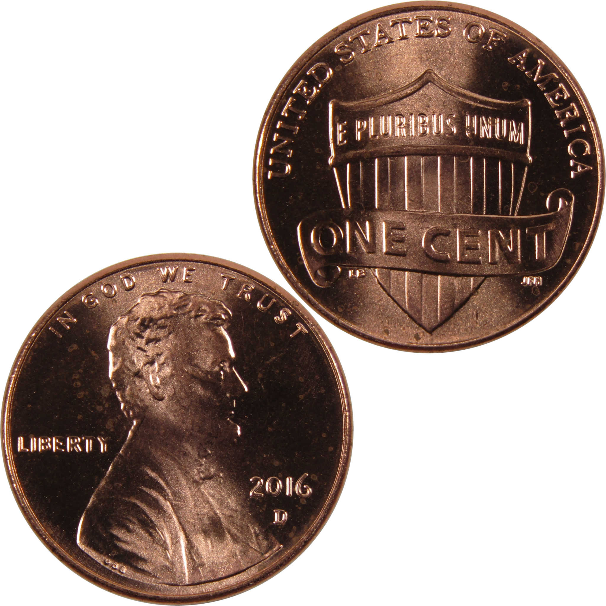 2016 D Lincoln Shield Cent BU Uncirculated Penny 1c Coin