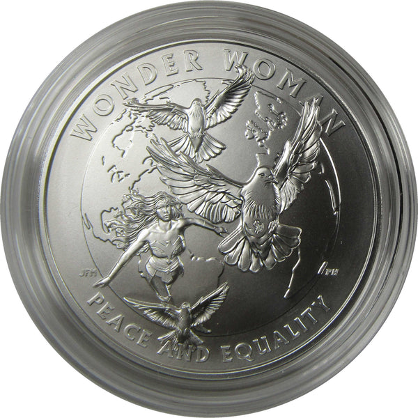 DC Comic Art Wonder Woman 1 oz .999 Silver Medal Collectible OGP COA