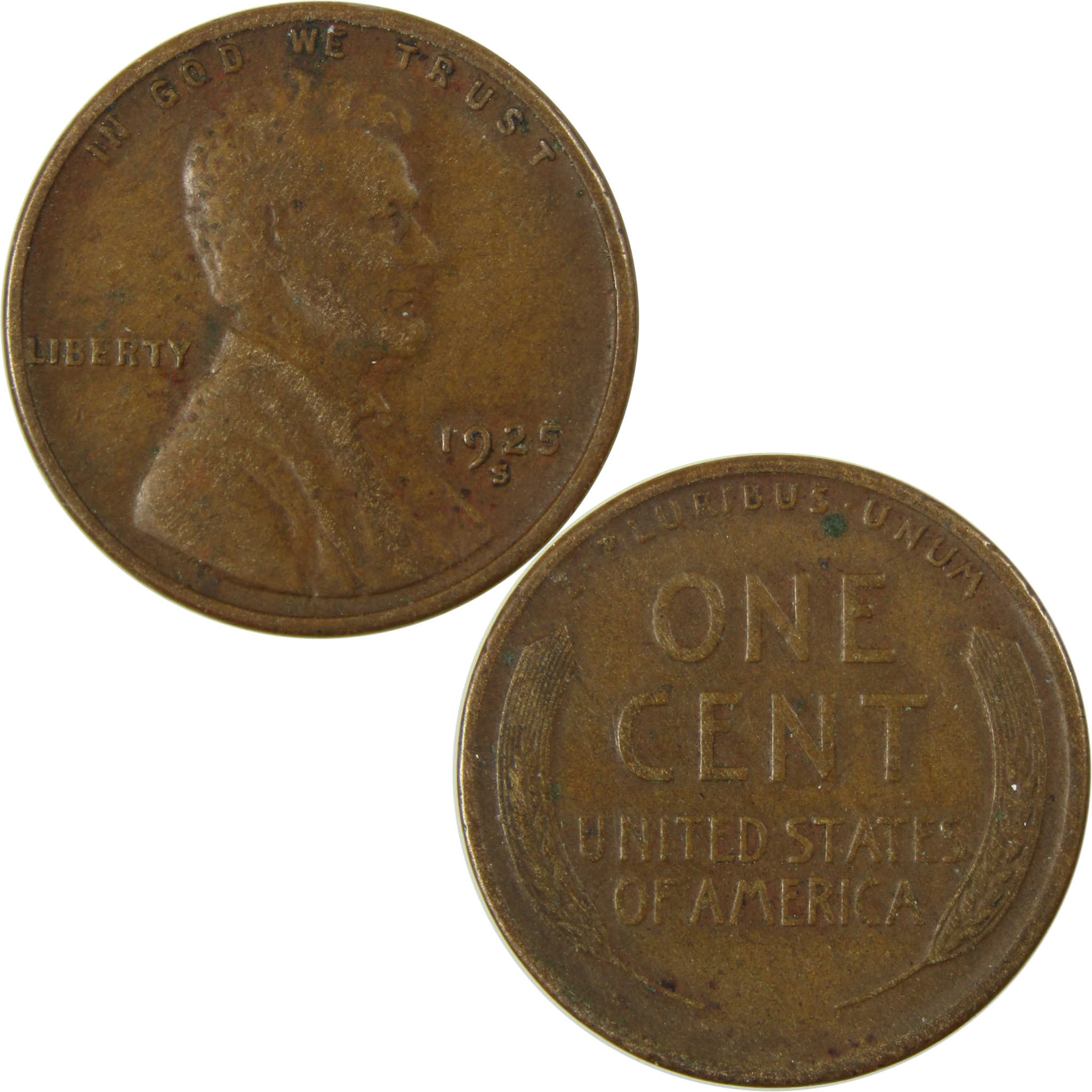 1925 S Lincoln Wheat Cent VF Very Fine Penny 1c Coin SKU:I26469