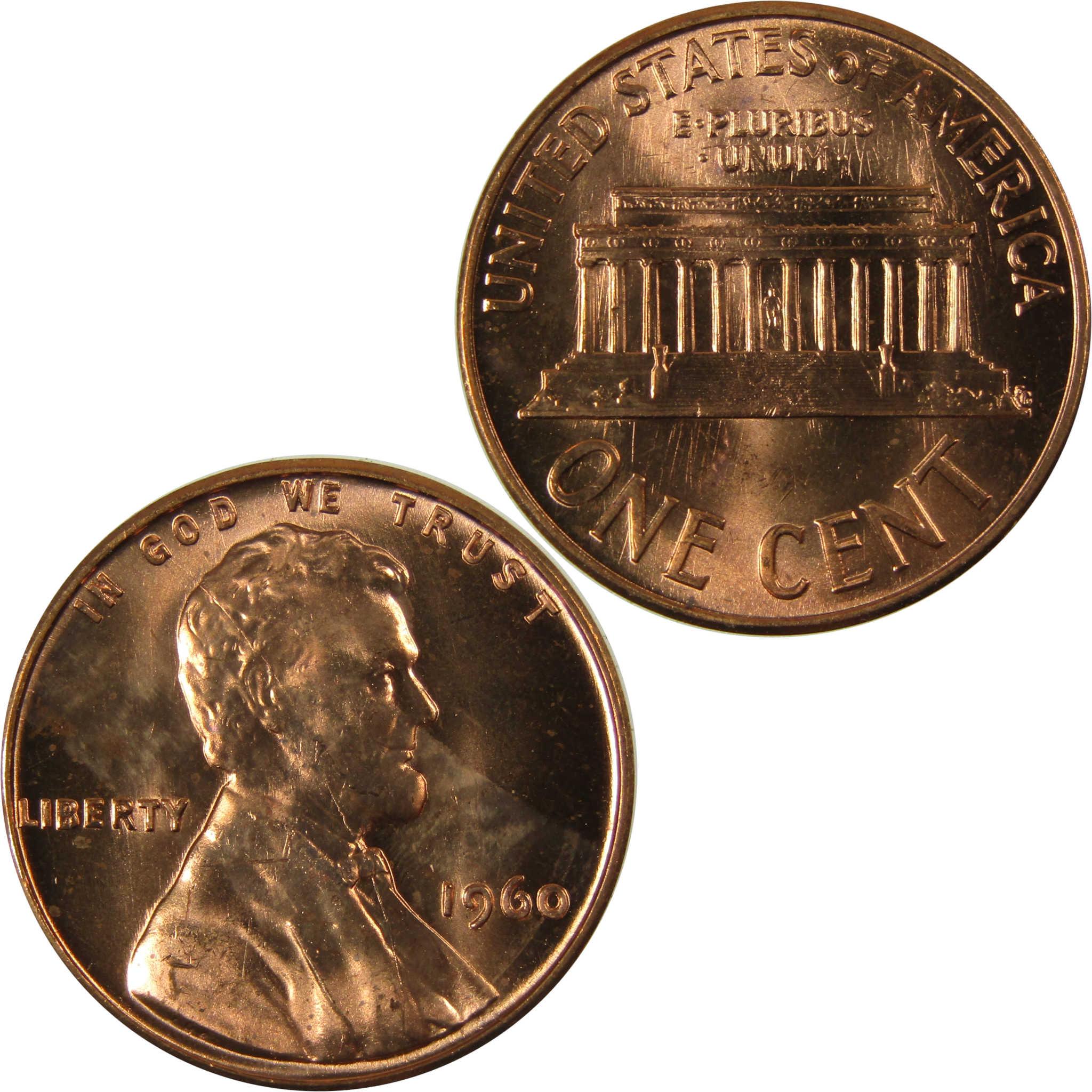 1960 Small Date Lincoln Memorial 1c Uncirculated Mint State SKU:I26587