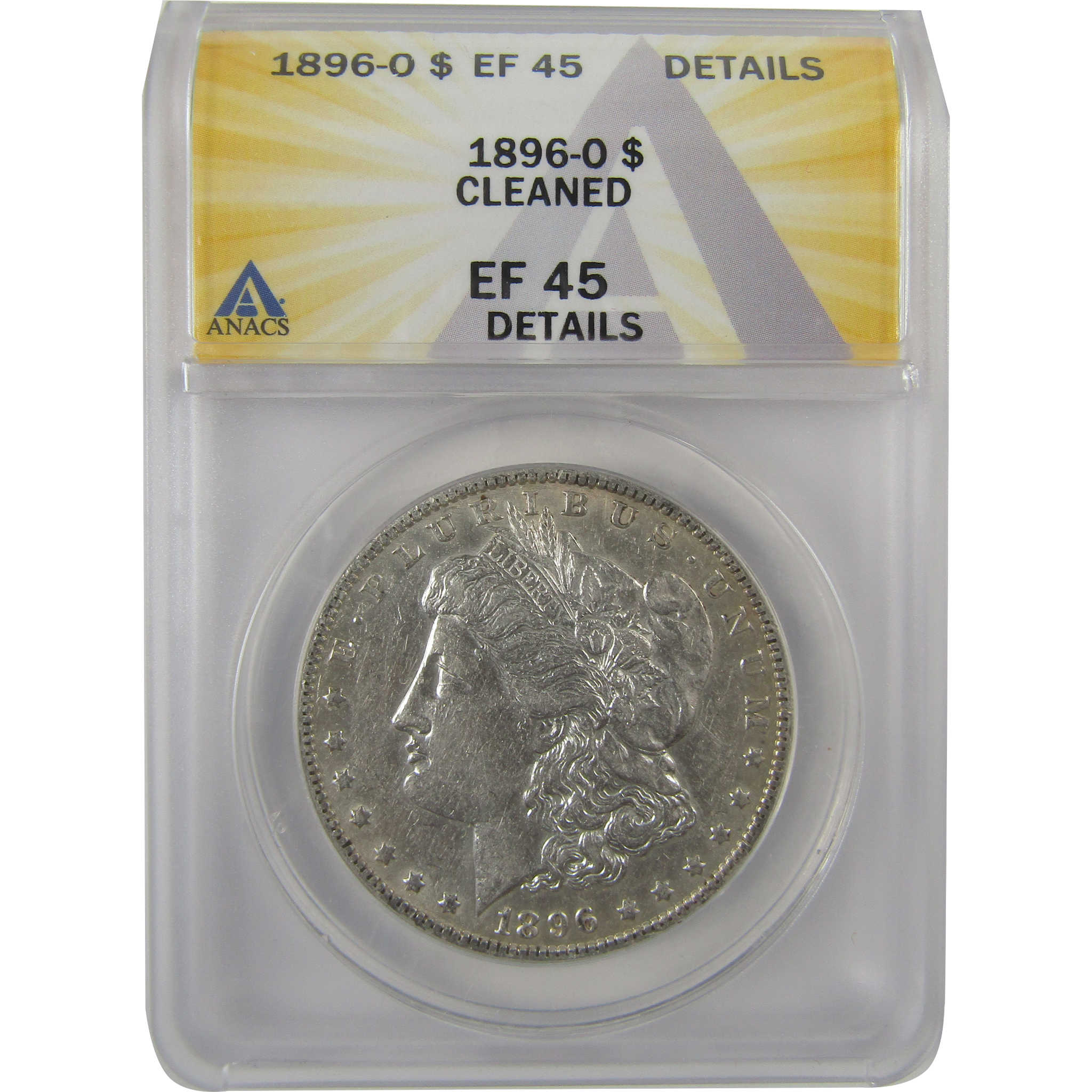 1896 O Morgan Dollar EF 45 Details ANACS Silver $1 Coin SKU:I19025 - Morgan coin - Morgan silver dollar - Morgan silver dollar for sale - Profile Coins & Collectibles