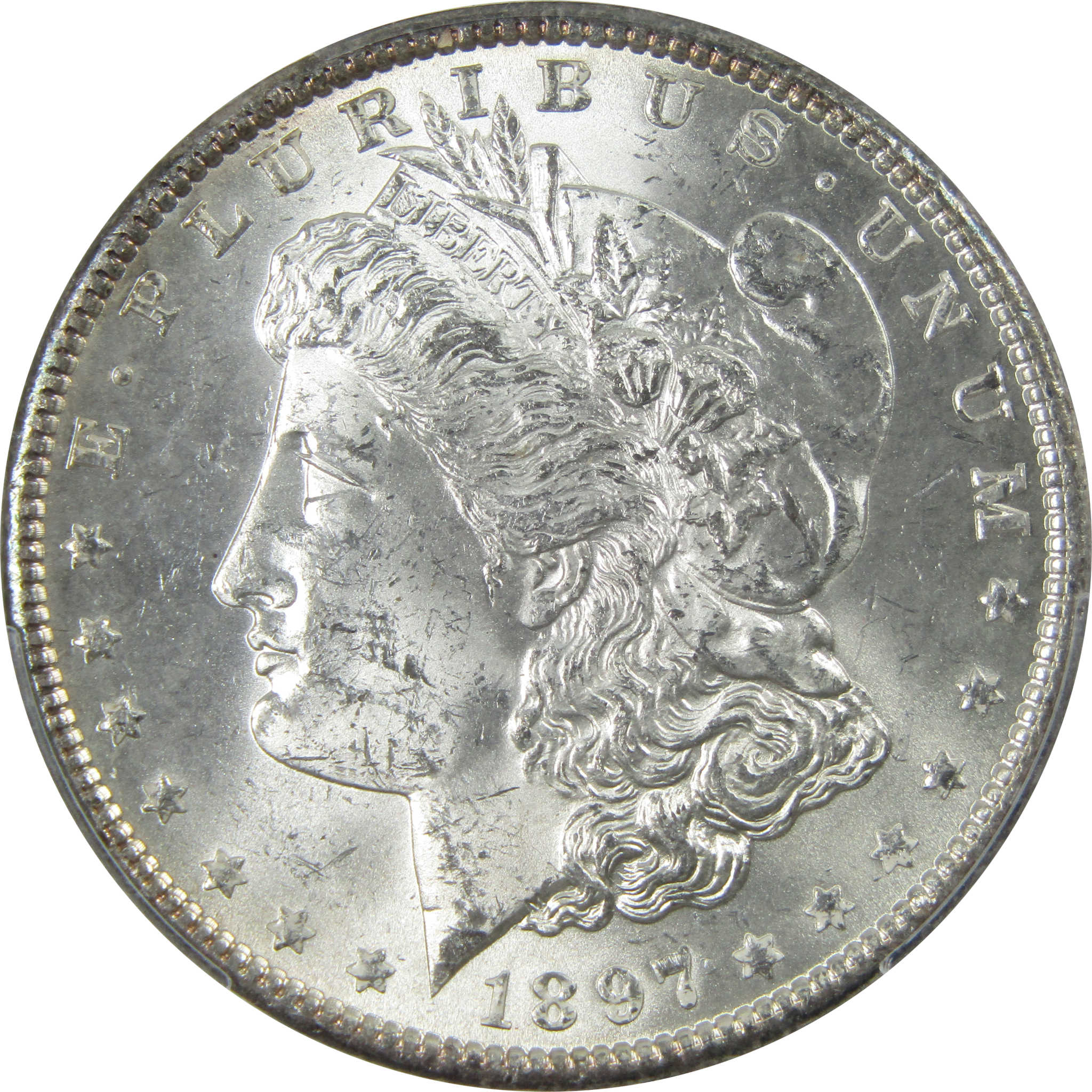1897 Morgan Dollar MS 63 PCGS Silver $1 Uncirculated Coin SKU:I13922 - Morgan coin - Morgan silver dollar - Morgan silver dollar for sale - Profile Coins &amp; Collectibles