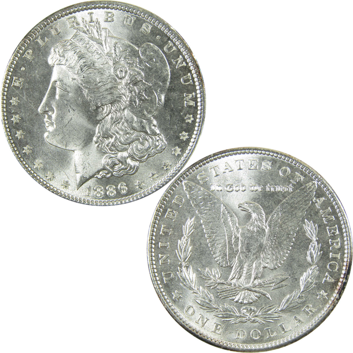 1886 Morgan Silver Dollar Uncirculated Mint State $1 Coin SKU:CP1681