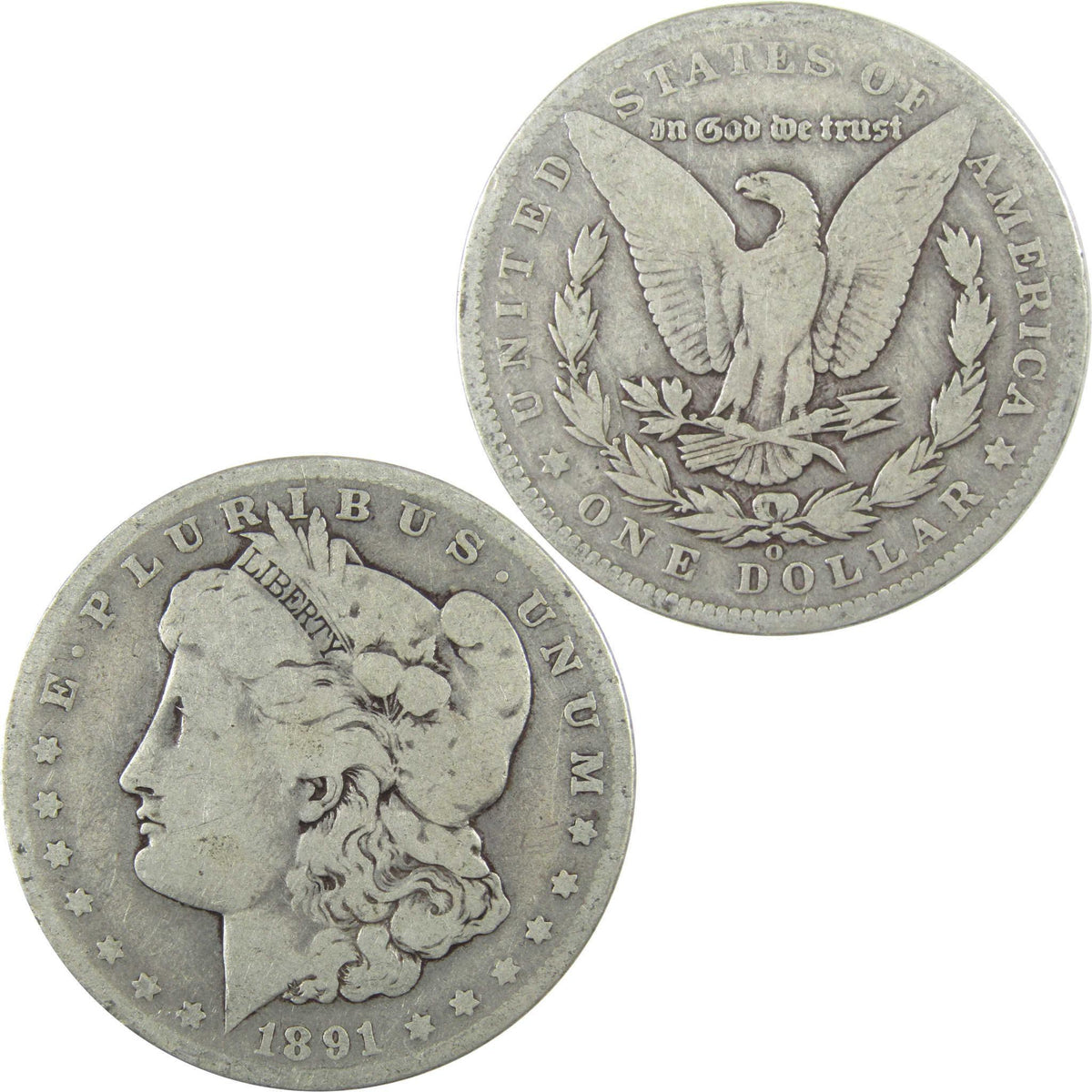 1891 O VAM-1A1 E on Rev Top 100 Morgan Dollar VG Details SKU:I25348 - Morgan coin - Morgan silver dollar - Morgan silver dollar for sale - Profile Coins & Collectibles
