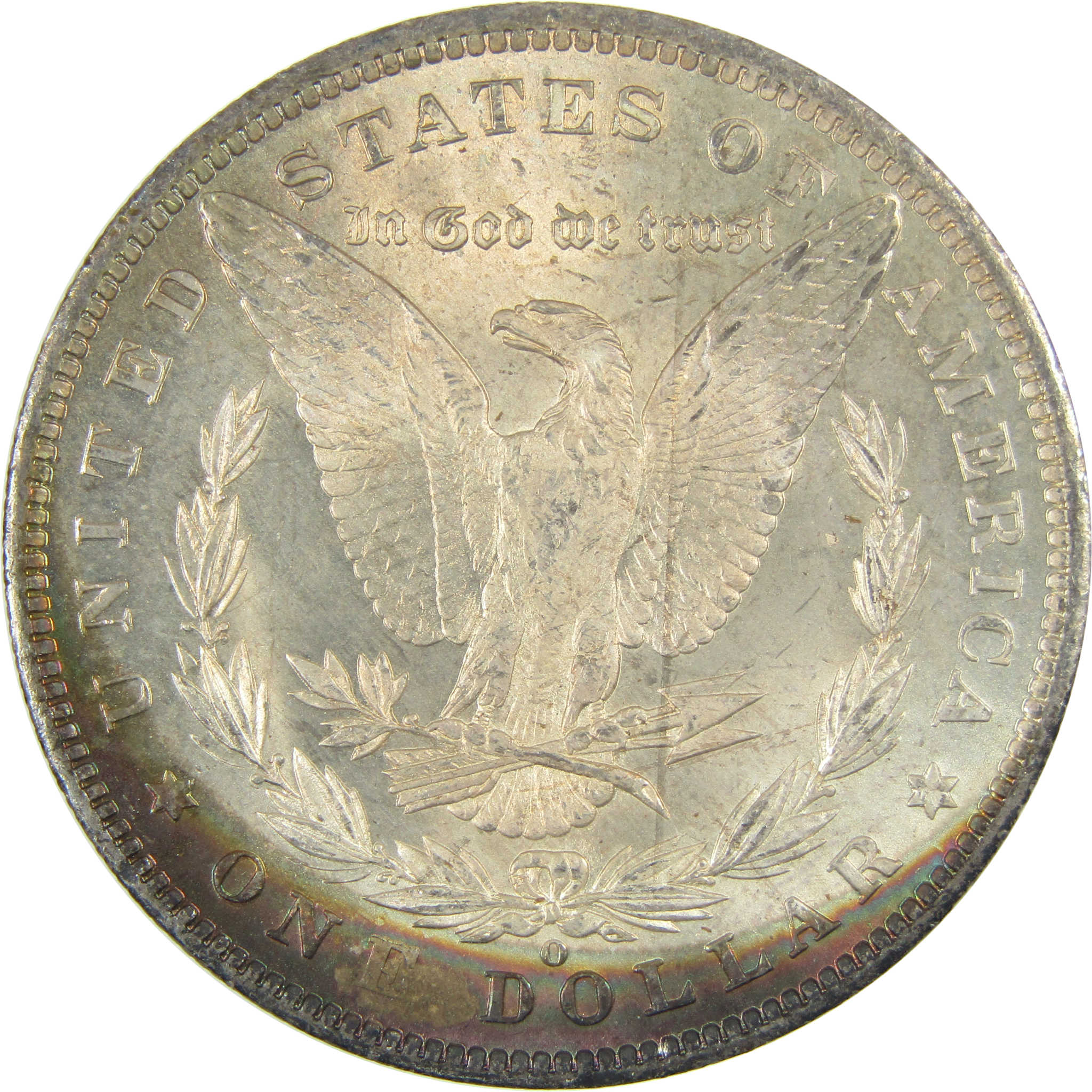 1885 O Morgan Silver Dollar Uncirculated $1 Coin Toned SKU:I27486