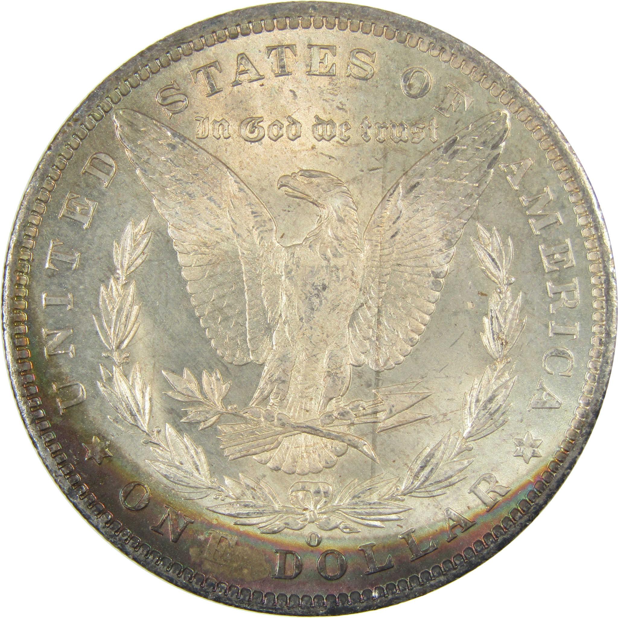 1885 O Morgan Silver Dollar Uncirculated $1 Coin Toned SKU:I27486