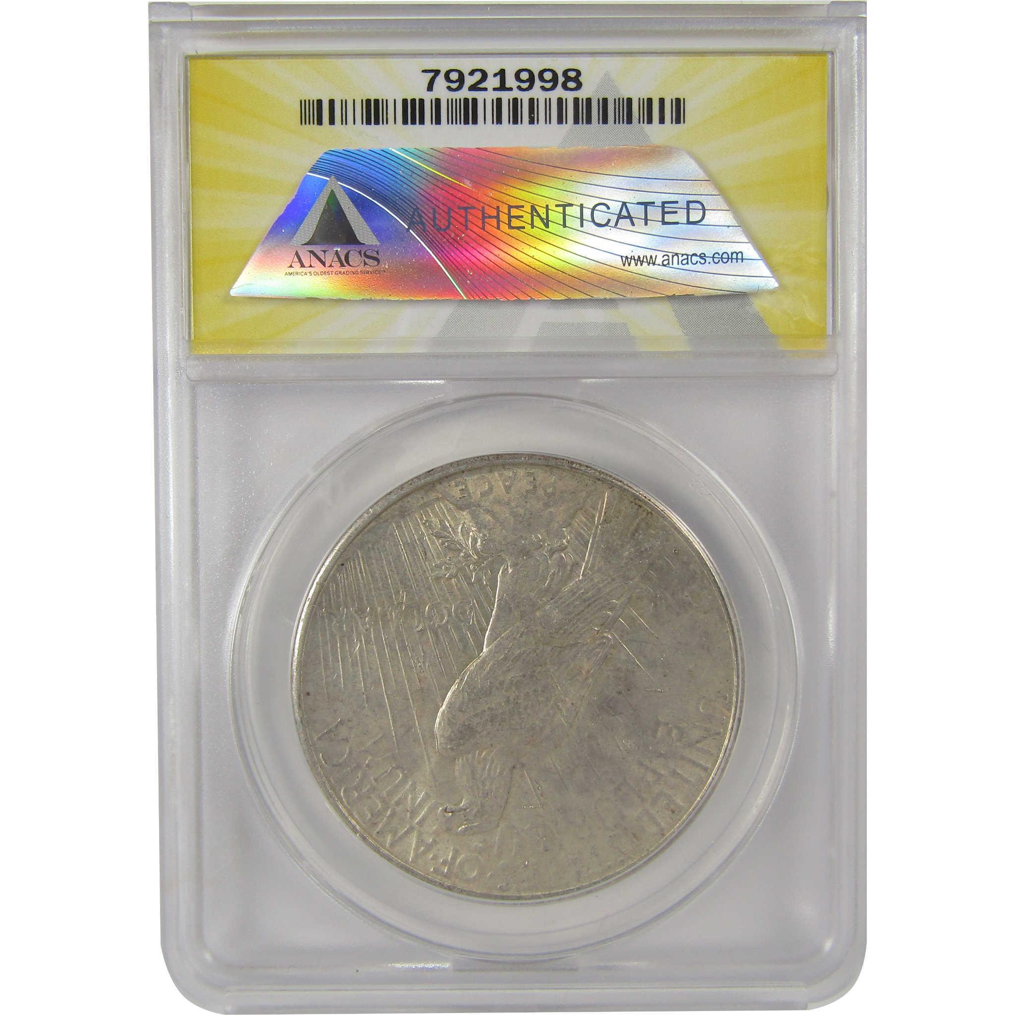 1934 D Peace Silver Dollar AU 55 ANACS $1 Coin SKU:I25077