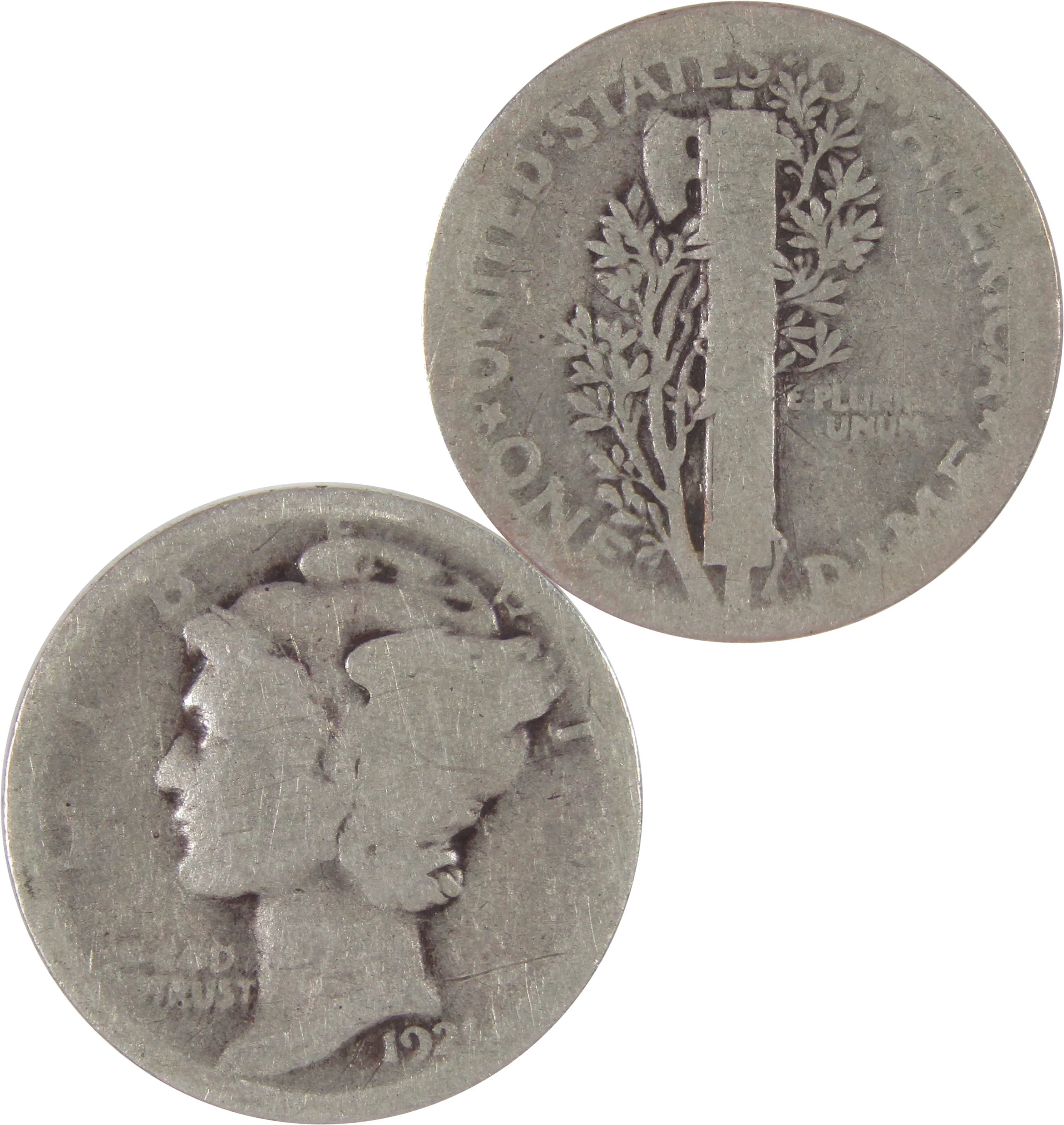 1921 Mercury Dime AG About Good Silver 10c Coin SKU:CPC9807