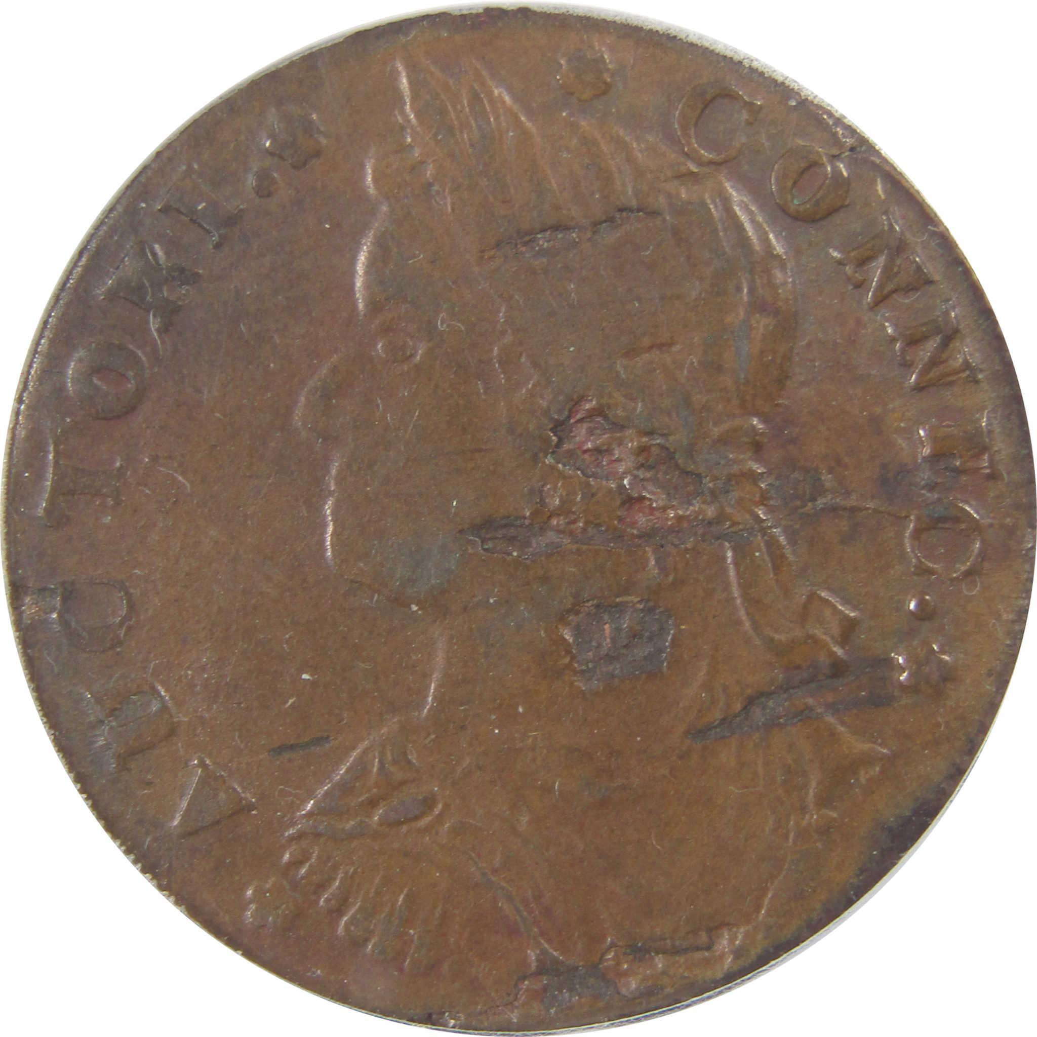 1787 Draped Bust Connecticut VF 20 ANACS Post Colonial Coin SKU:I25652