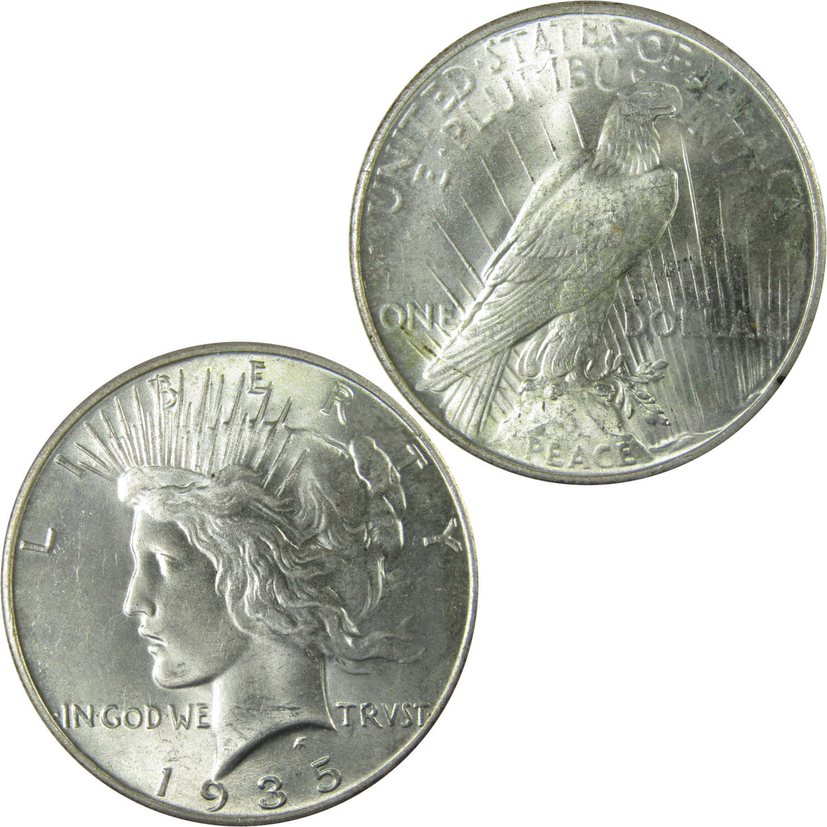 1935 Peace Silver Dollar Uncirculated Mint State $1 Coin SKU:I28110