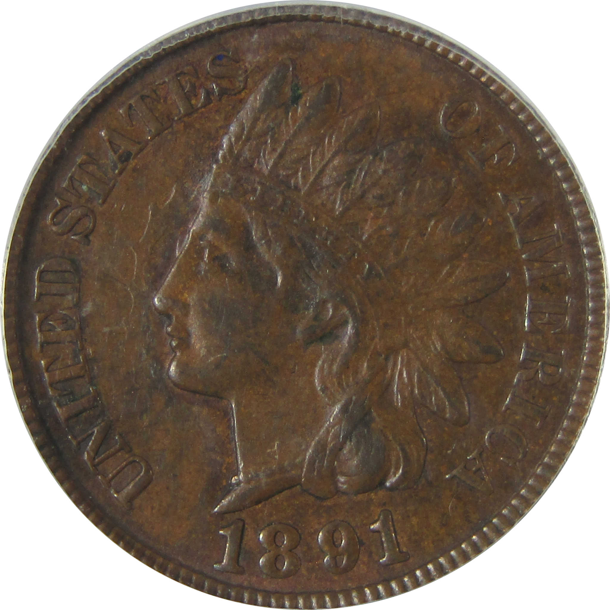 1891 Indian Head Cent MS 62 BN ICG Penny Uncirculated SKU:I22932