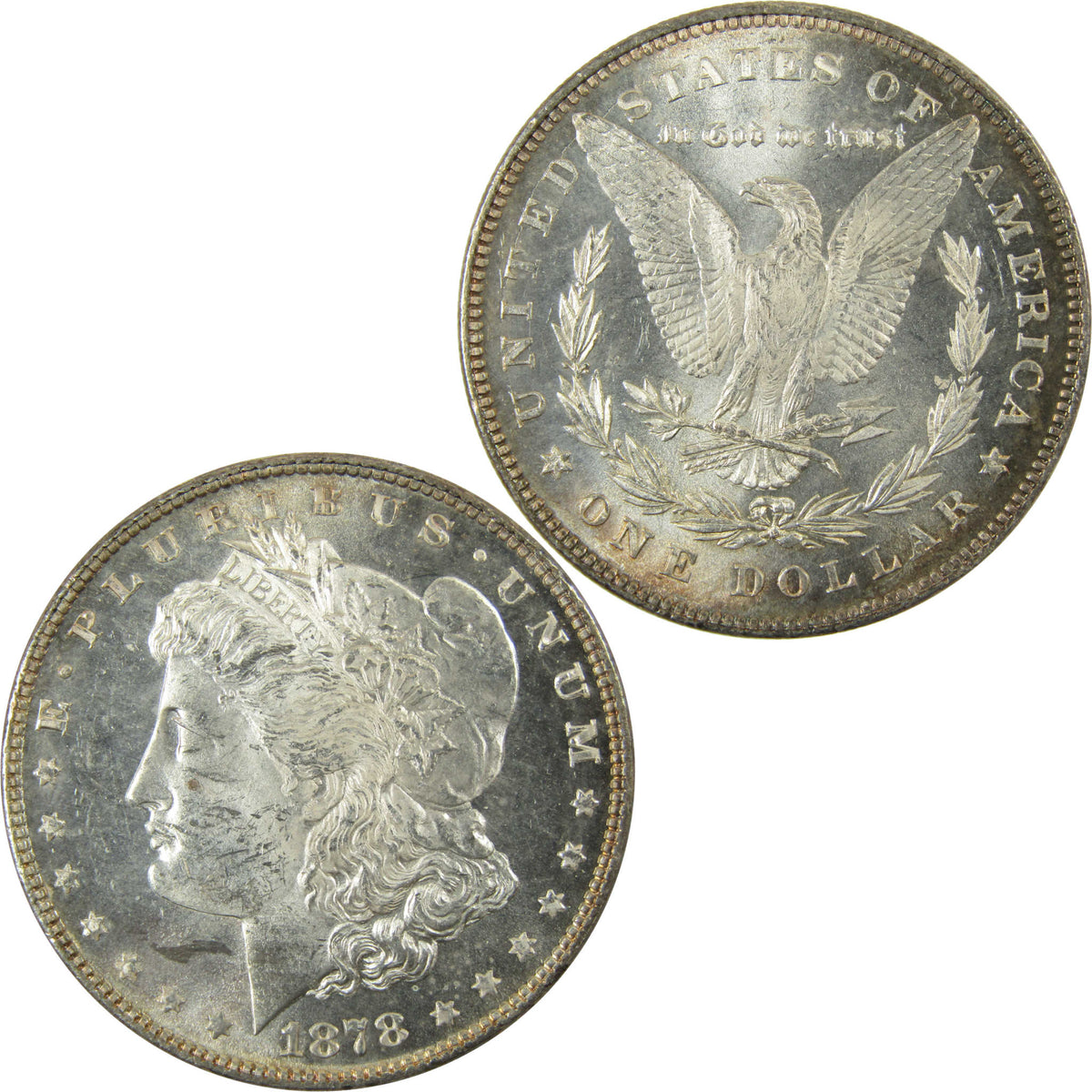 1878 7/8TF Morgan Silver Dollar Uncirculated Mint State SKU:CP1731