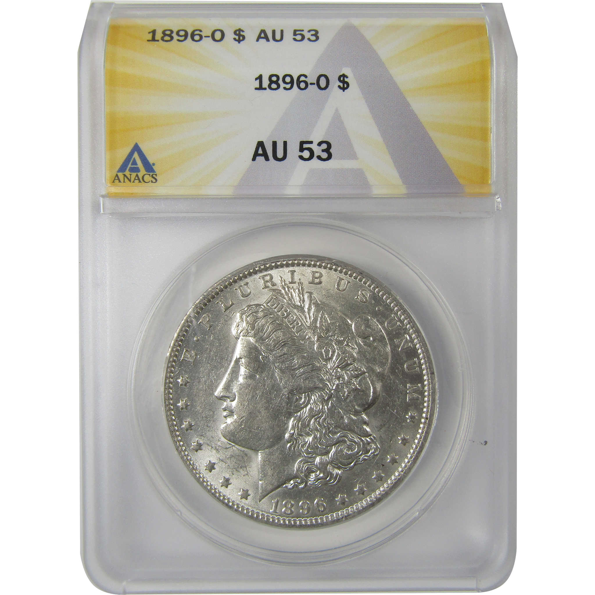 1896 O Morgan Dollar AU 53 ANACS Silver $1 Coin SKU:I18969 - Morgan coin - Morgan silver dollar - Morgan silver dollar for sale - Profile Coins & Collectibles