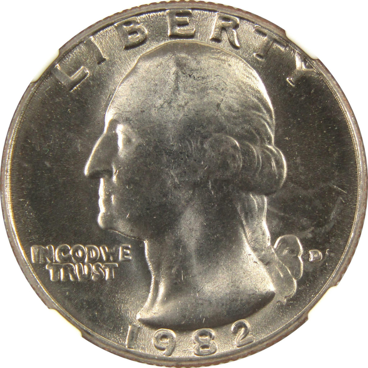 1982 D Washington Quarter MS 67 NGC Clad 25c Uncirculated SKU:I9549