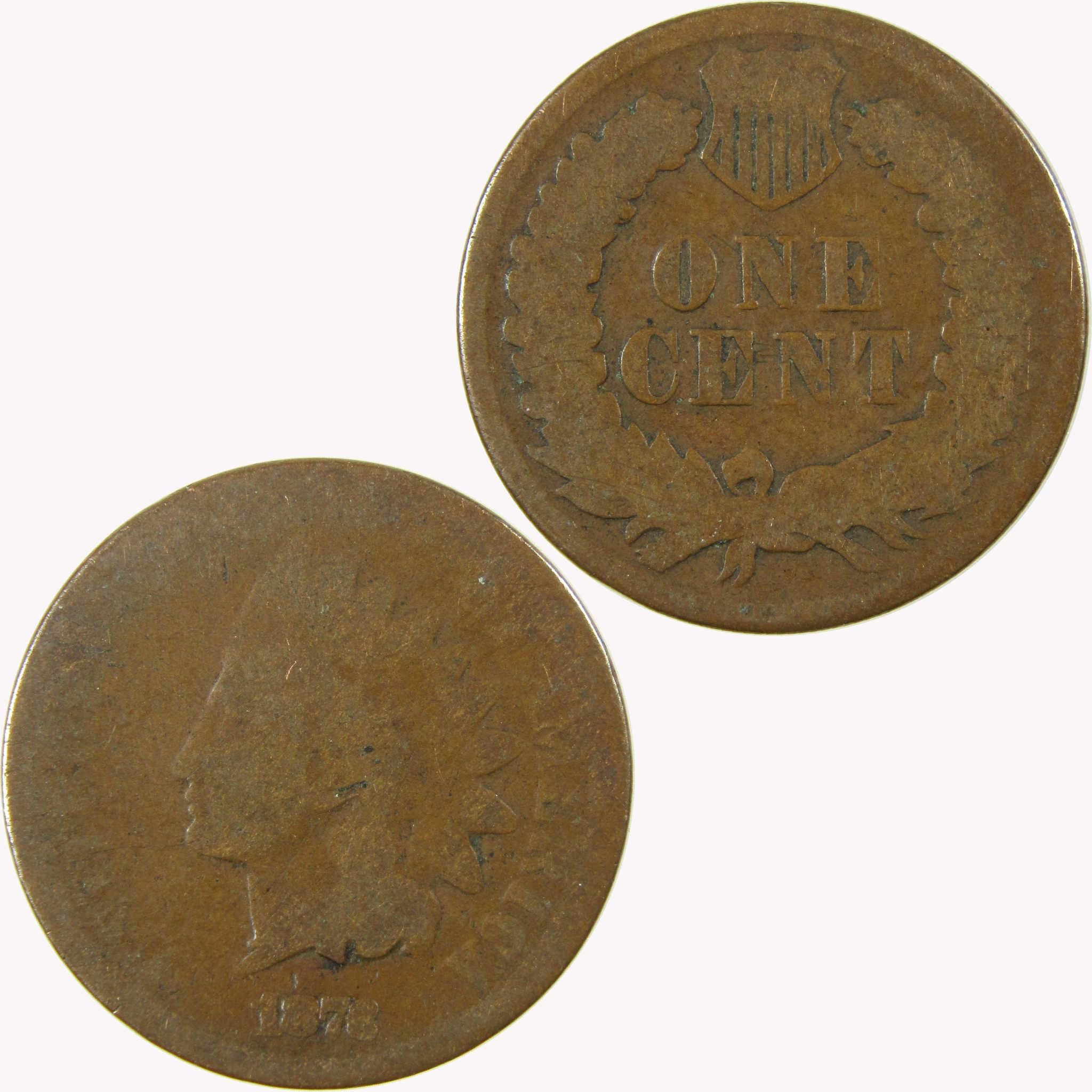 1873 Closed 3 Indian Head Cent AG About Good Penny SKU:I26600
