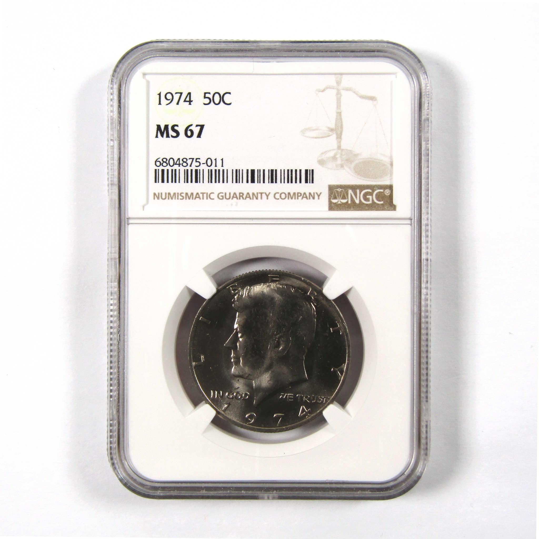 1974 Kennedy Half Dollar MS 67 NGC Clad 50c Uncirculated SKU:I9828