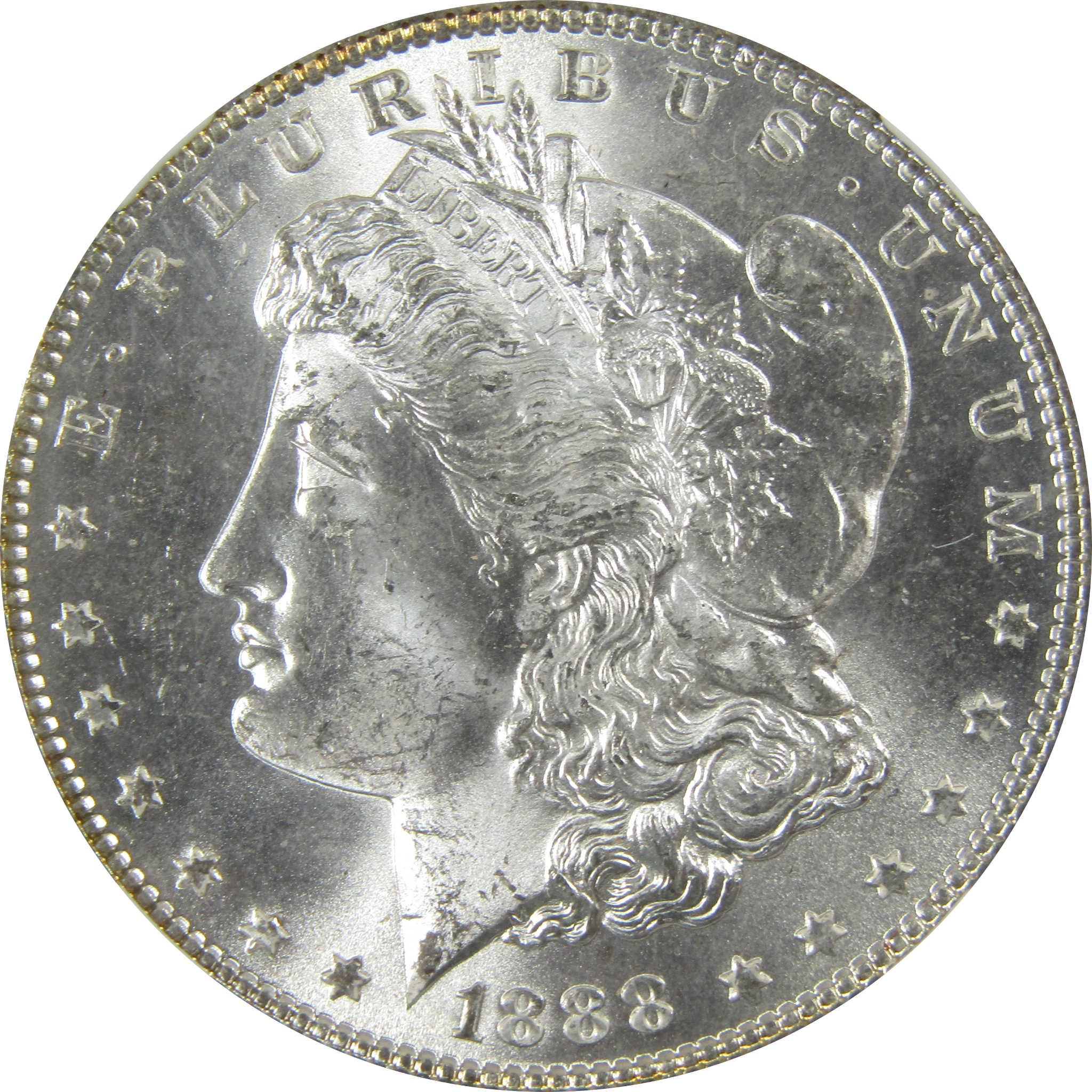 1888 Morgan Silver Dollar MS 63 NGC Uncirculated $1 Coin SKU:CP415 - Morgan coin - Morgan silver dollar - Morgan silver dollar for sale - Profile Coins & Collectibles