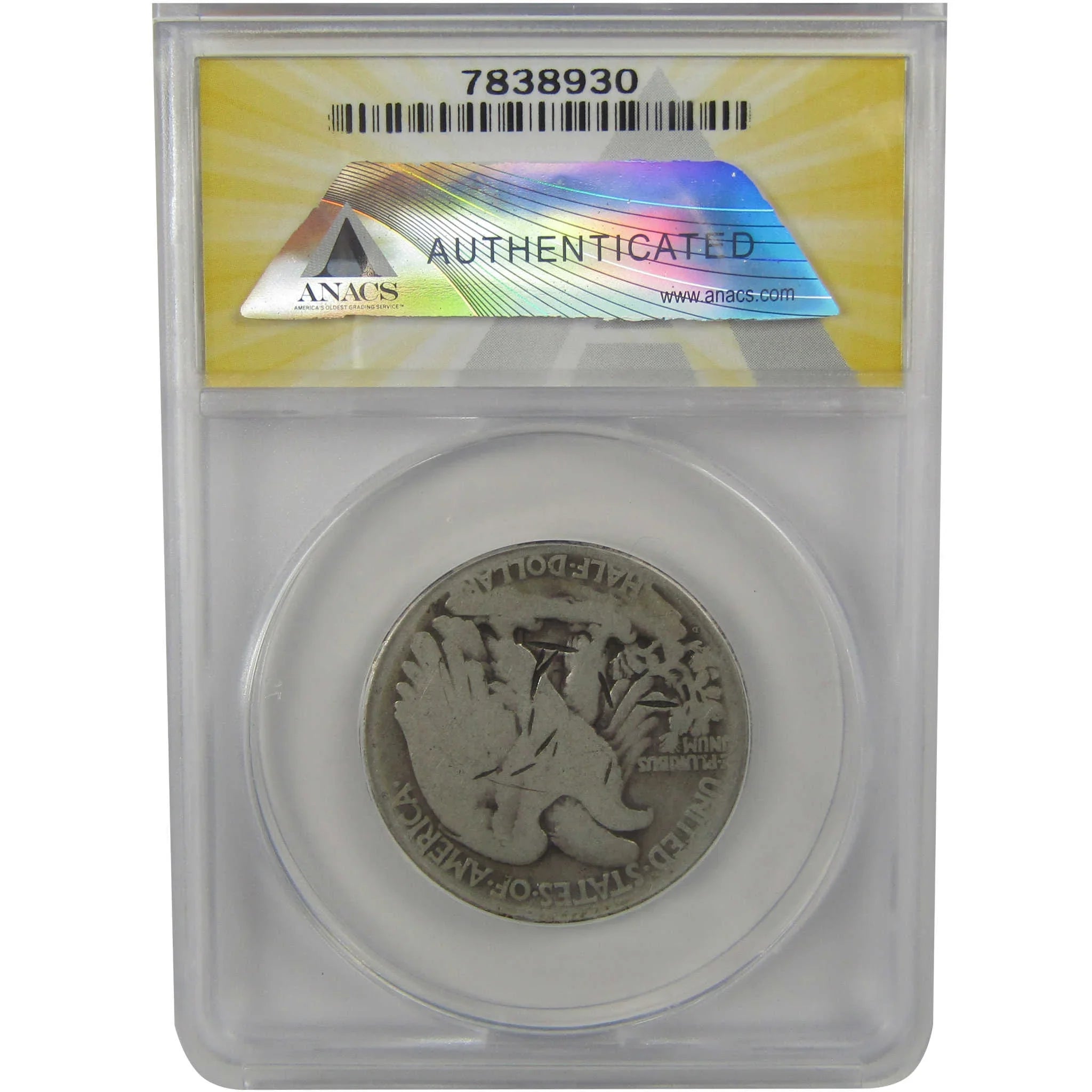 1921 D Liberty Walking Half Dollar G 4 Details ANACS Silver SKU:I22345