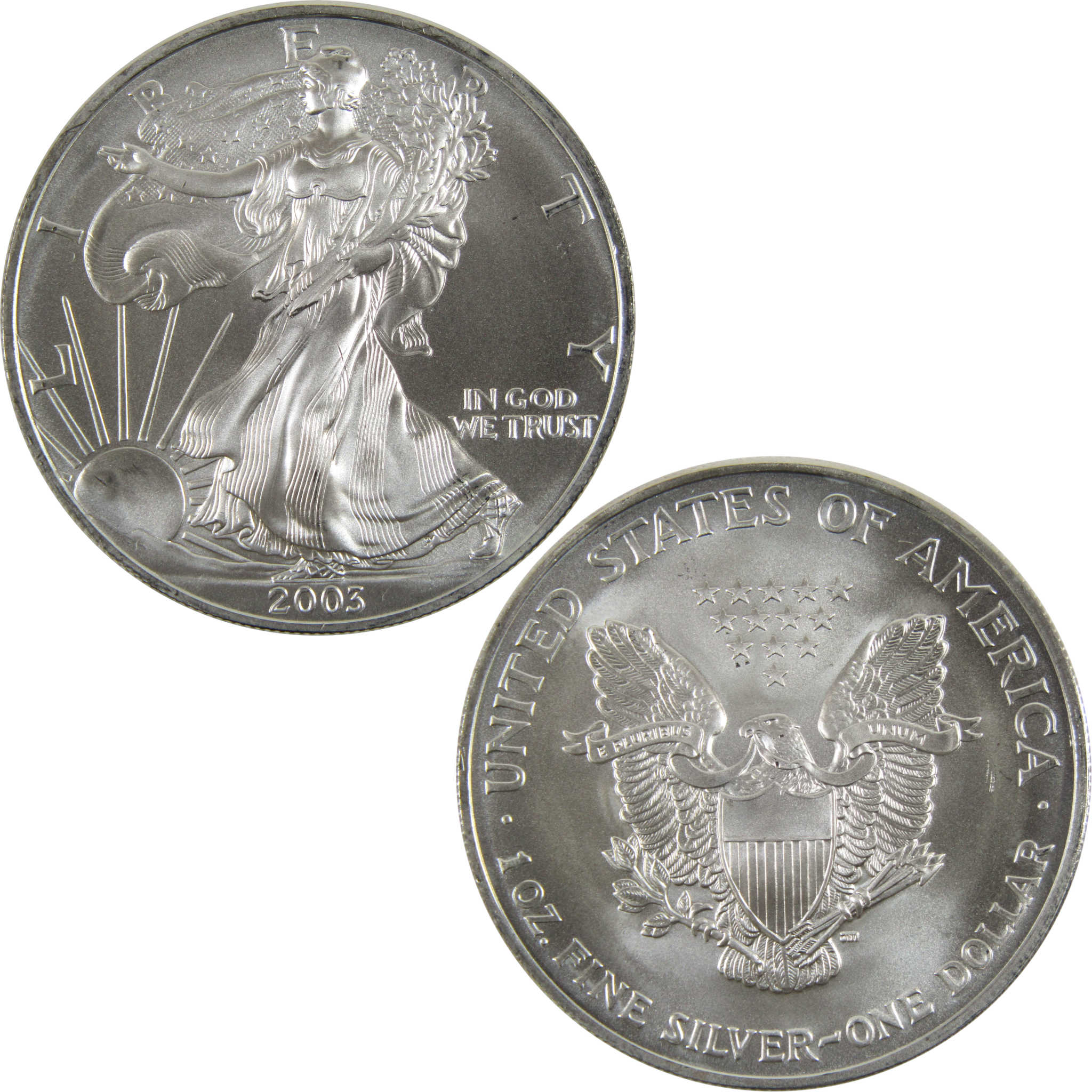 2003 American Eagle BU Uncirculated 1 oz .999 Silver Bullion $1 Coin