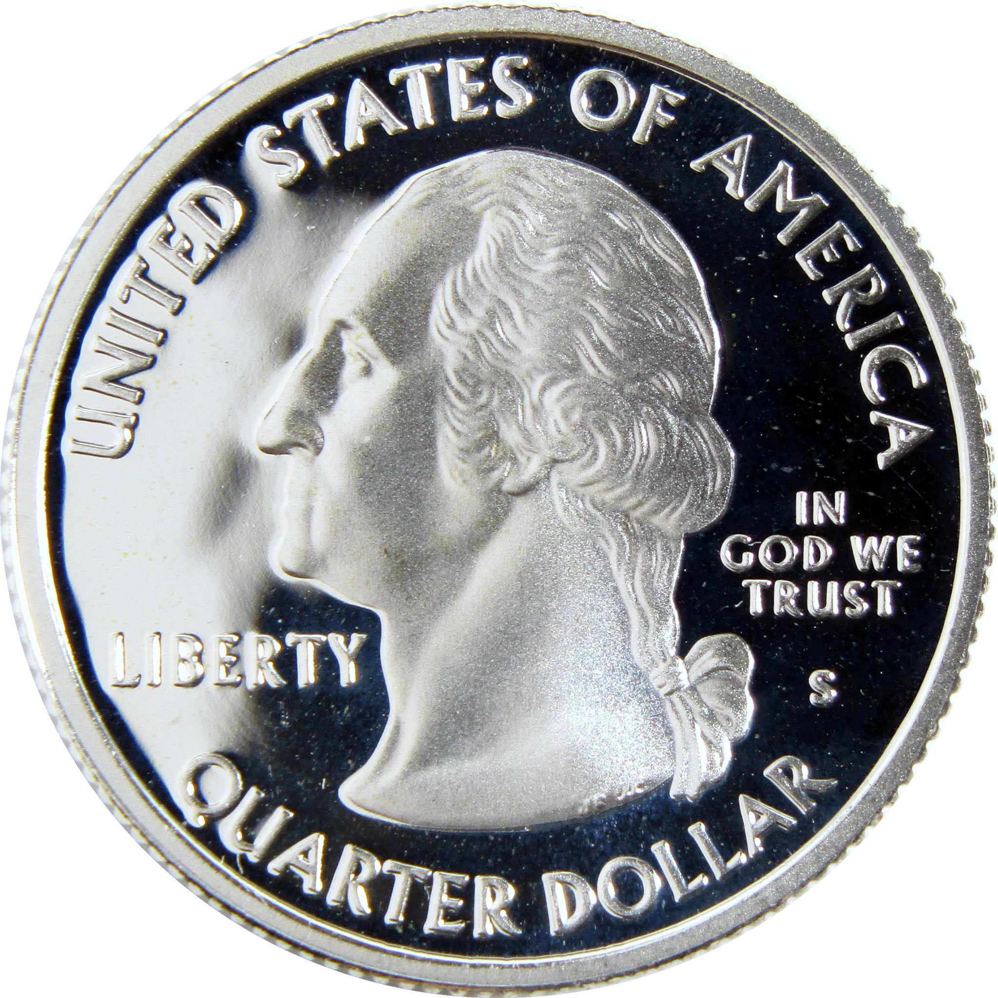 Proof finish US quarter dollar coin obverse with George Washington portrait
