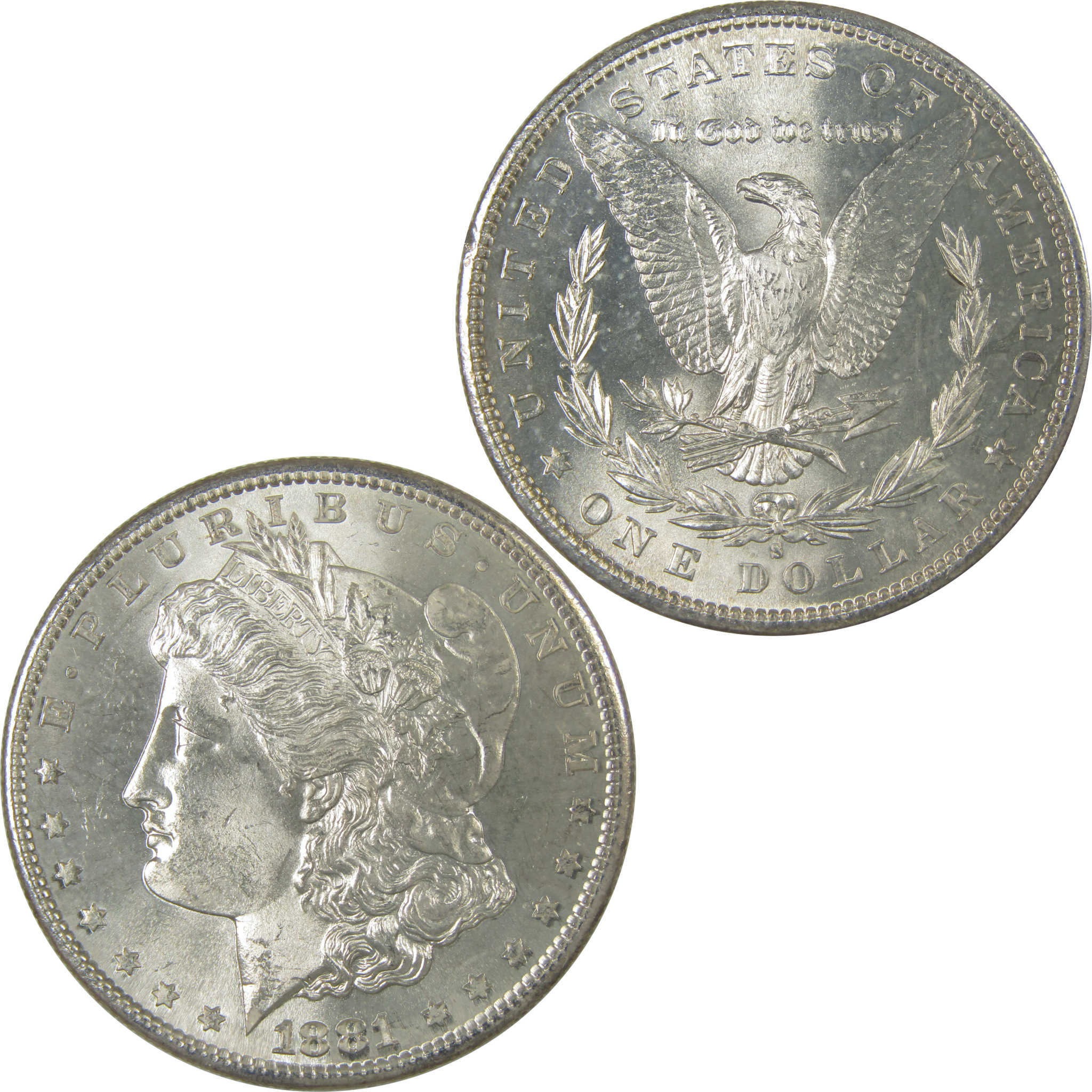 1881 S Morgan Dollar BU Choice Uncirculated Silver $1 Coin SKU:CPC0998 - Morgan coin - Morgan silver dollar - Morgan silver dollar for sale - Profile Coins & Collectibles