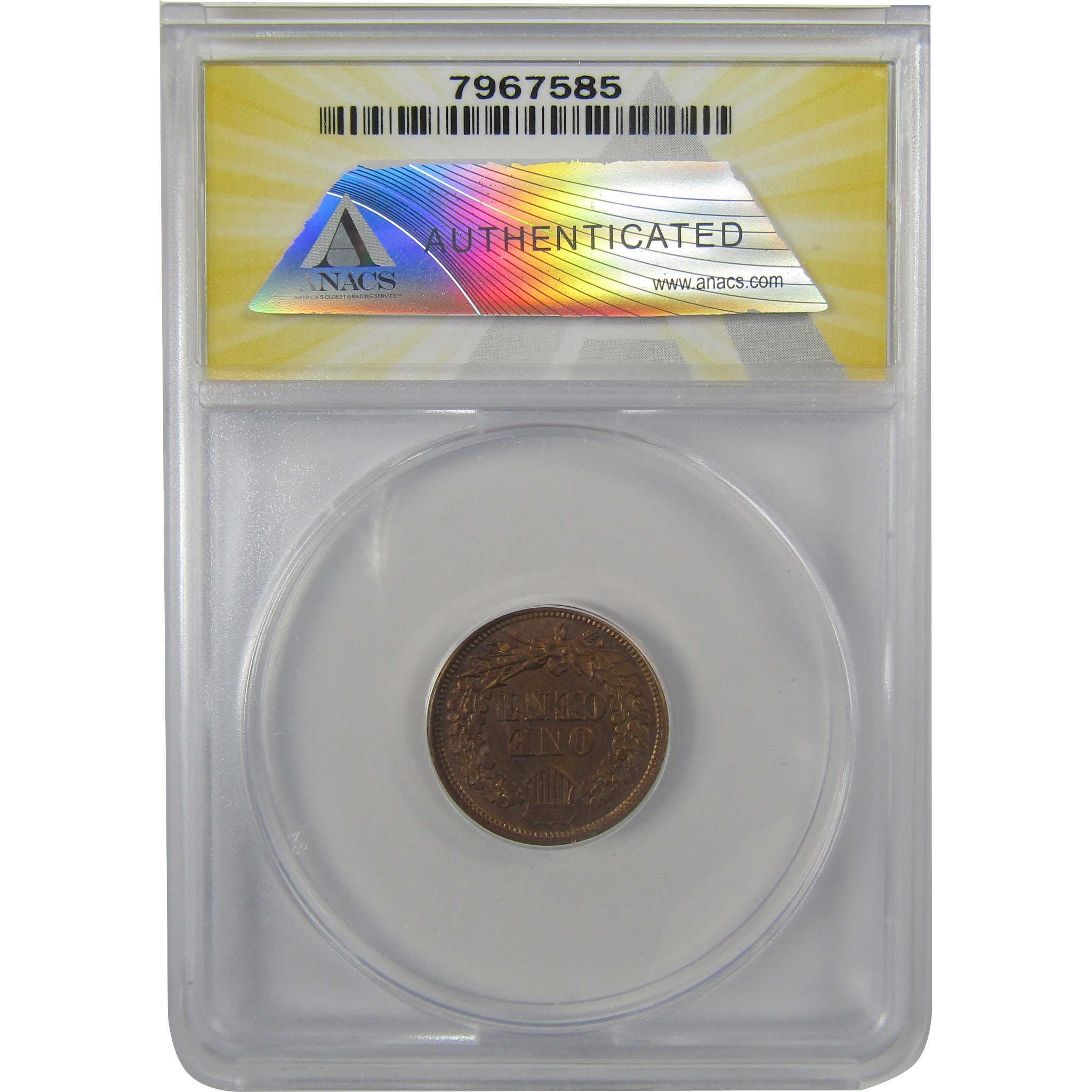 1863 Indian Head Cent MS 62 ANACS Penny Uncirculated SKU:I24902