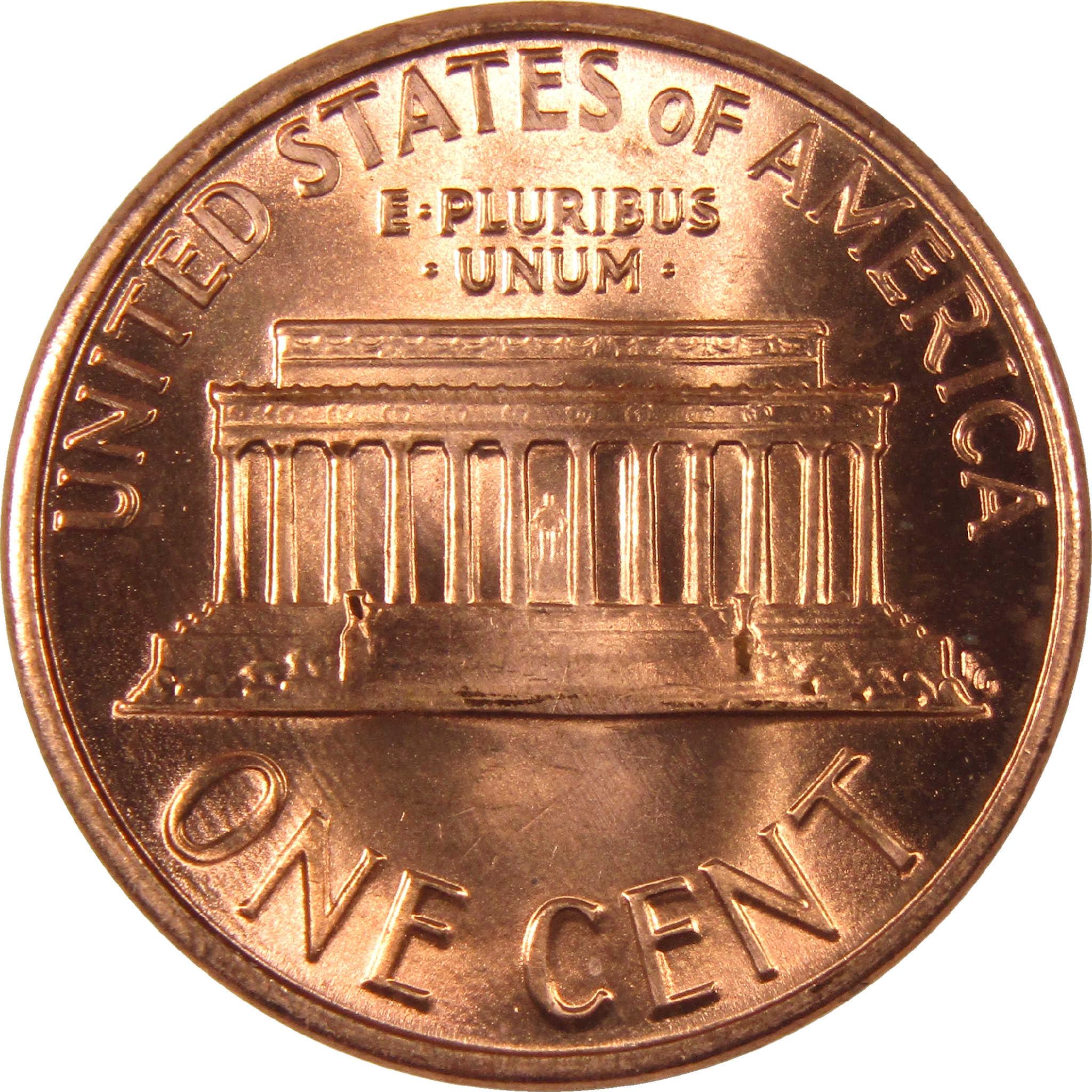 Lincoln Memorial United States one cent coin reverse side, collectible penny