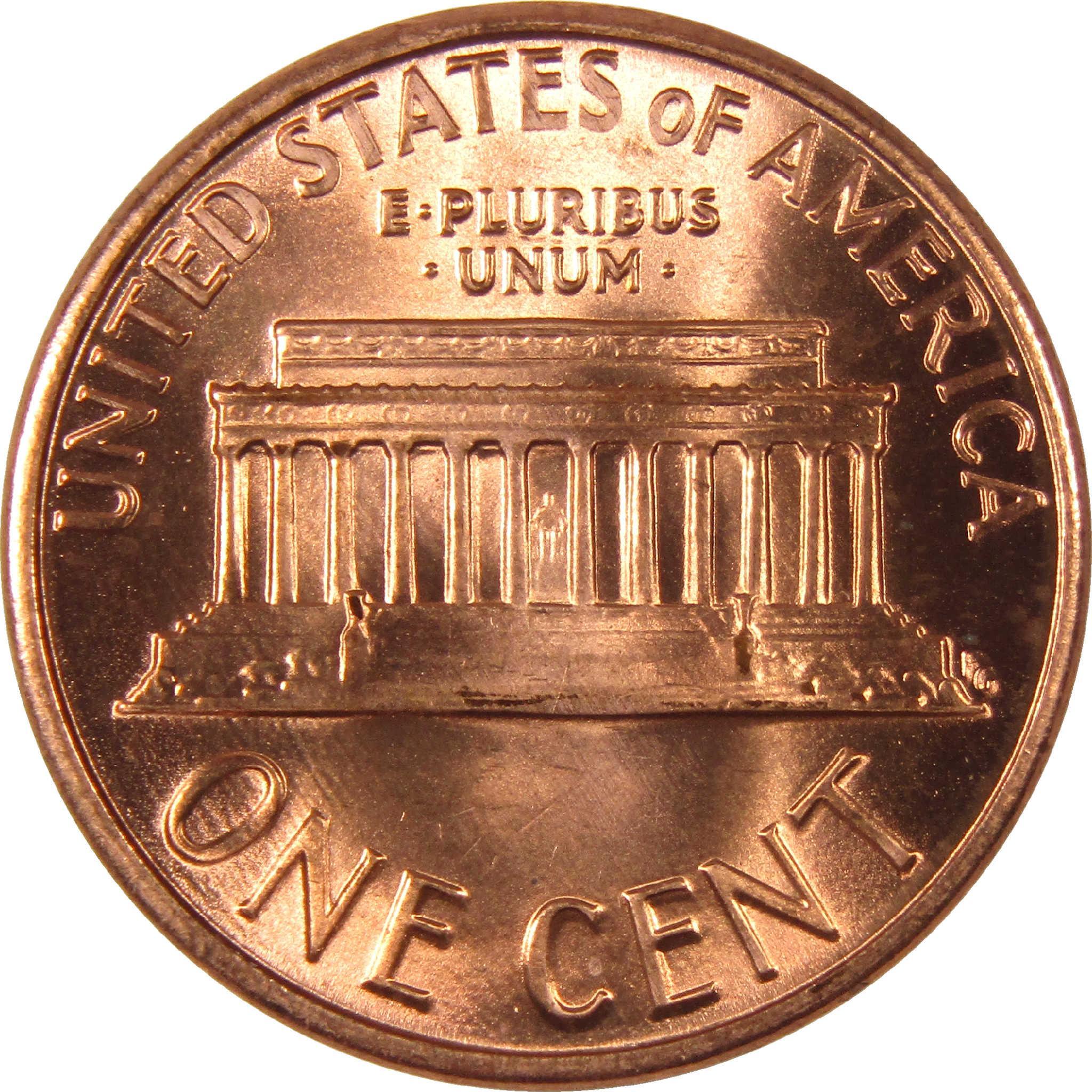 Lincoln Memorial United States one cent coin reverse side, collectible penny