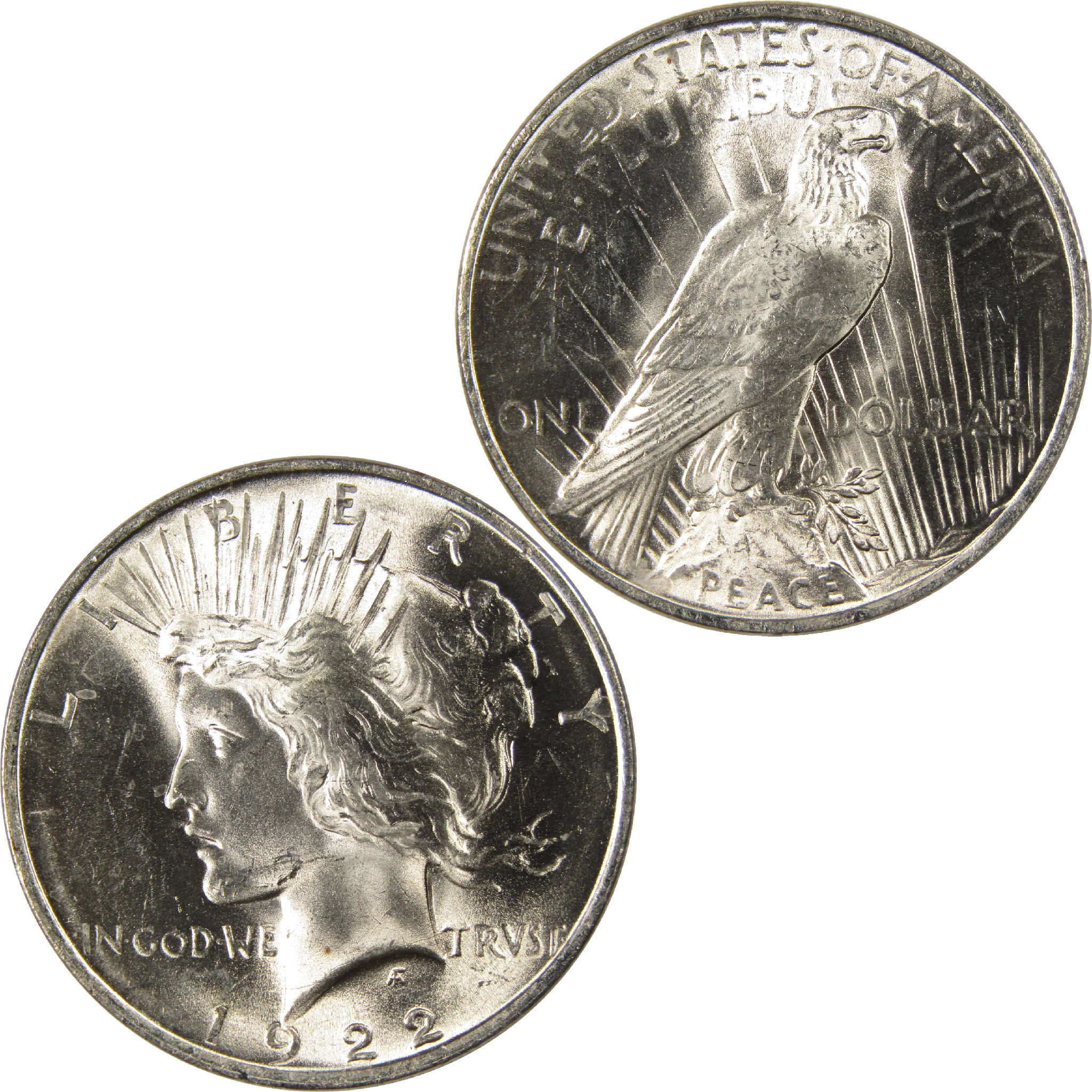 1922 Peace Dollar BU Choice Uncirculated Silver $1 Coin