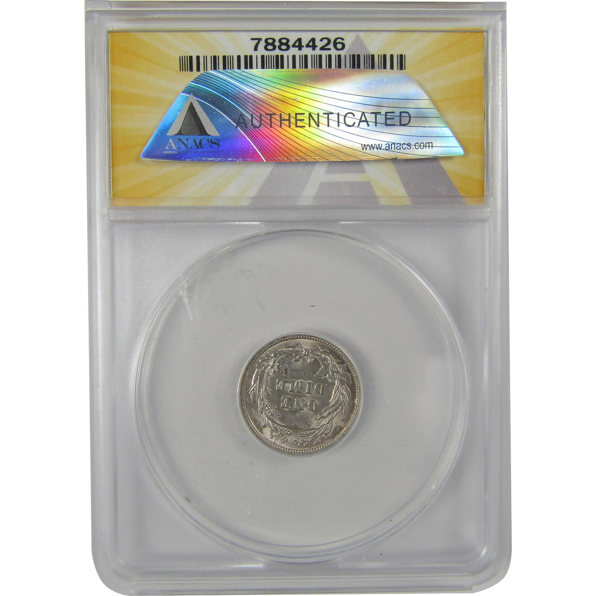 1916 Barber Dime AU 53 ANACS Silver 10c Coin SKU:I20803