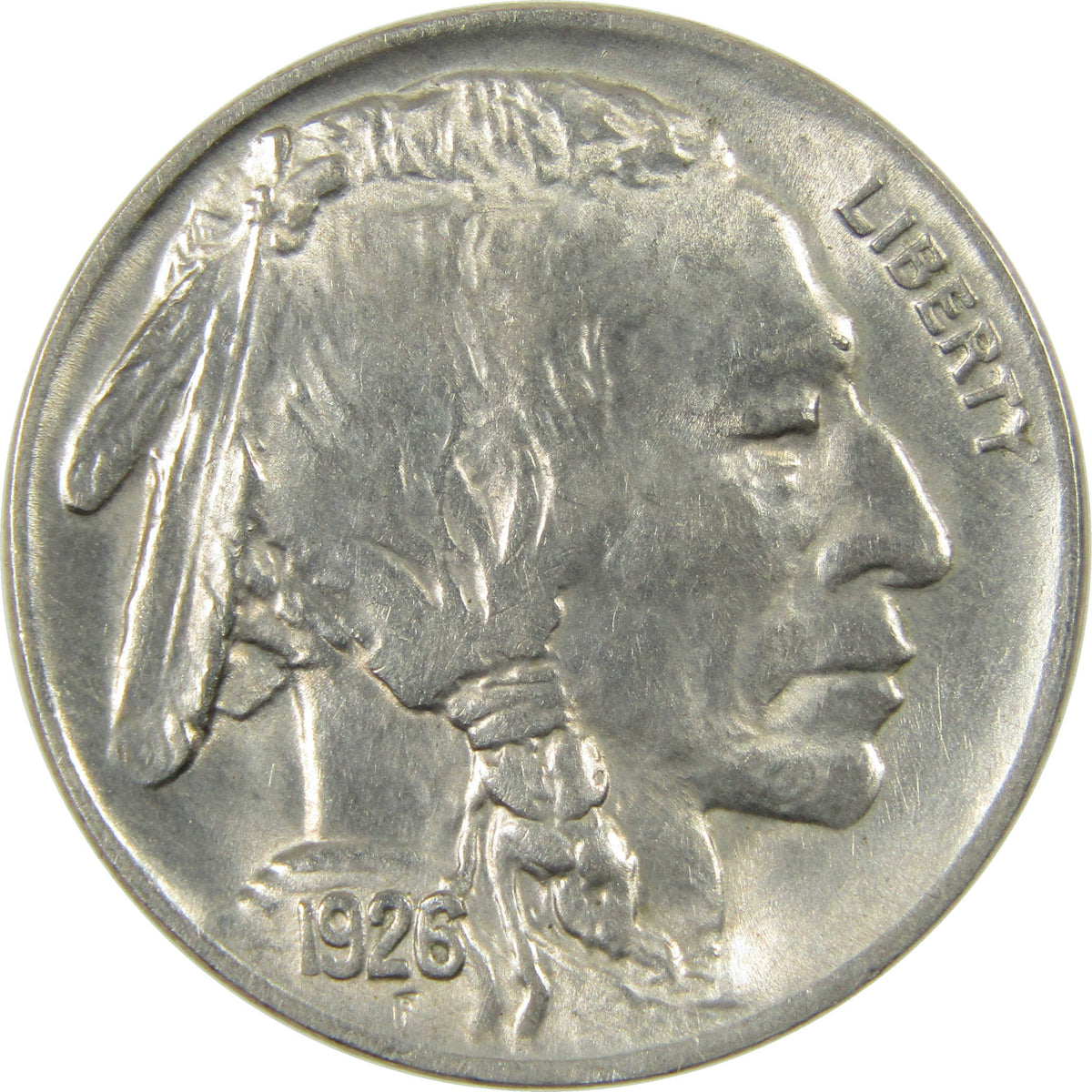 1926 Indian Head Buffalo Nickel Uncirculated Mint State 5c Coin