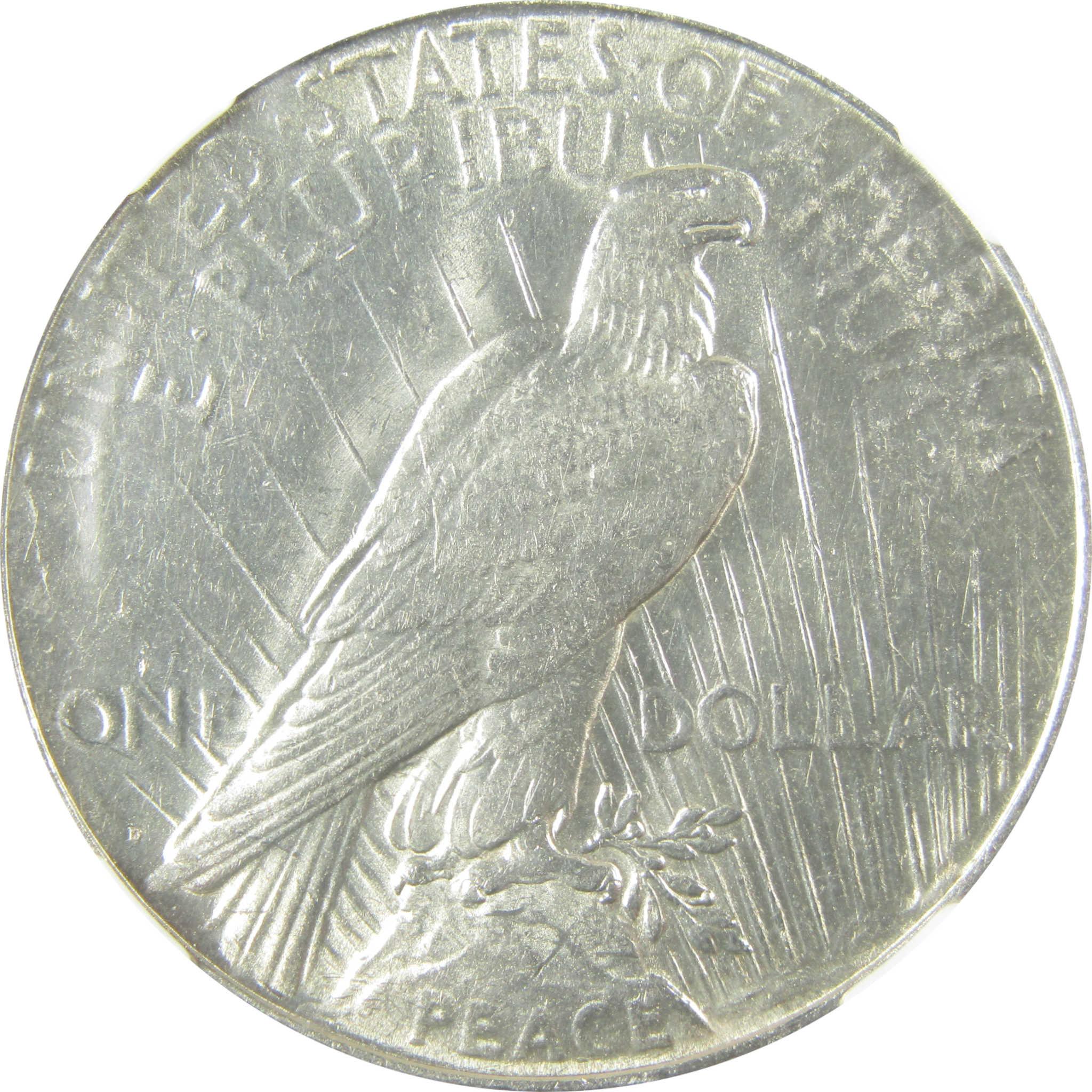 1927 D Peace Silver Dollar AU 58 NGC $1 Coin Collectible SKU:I26715