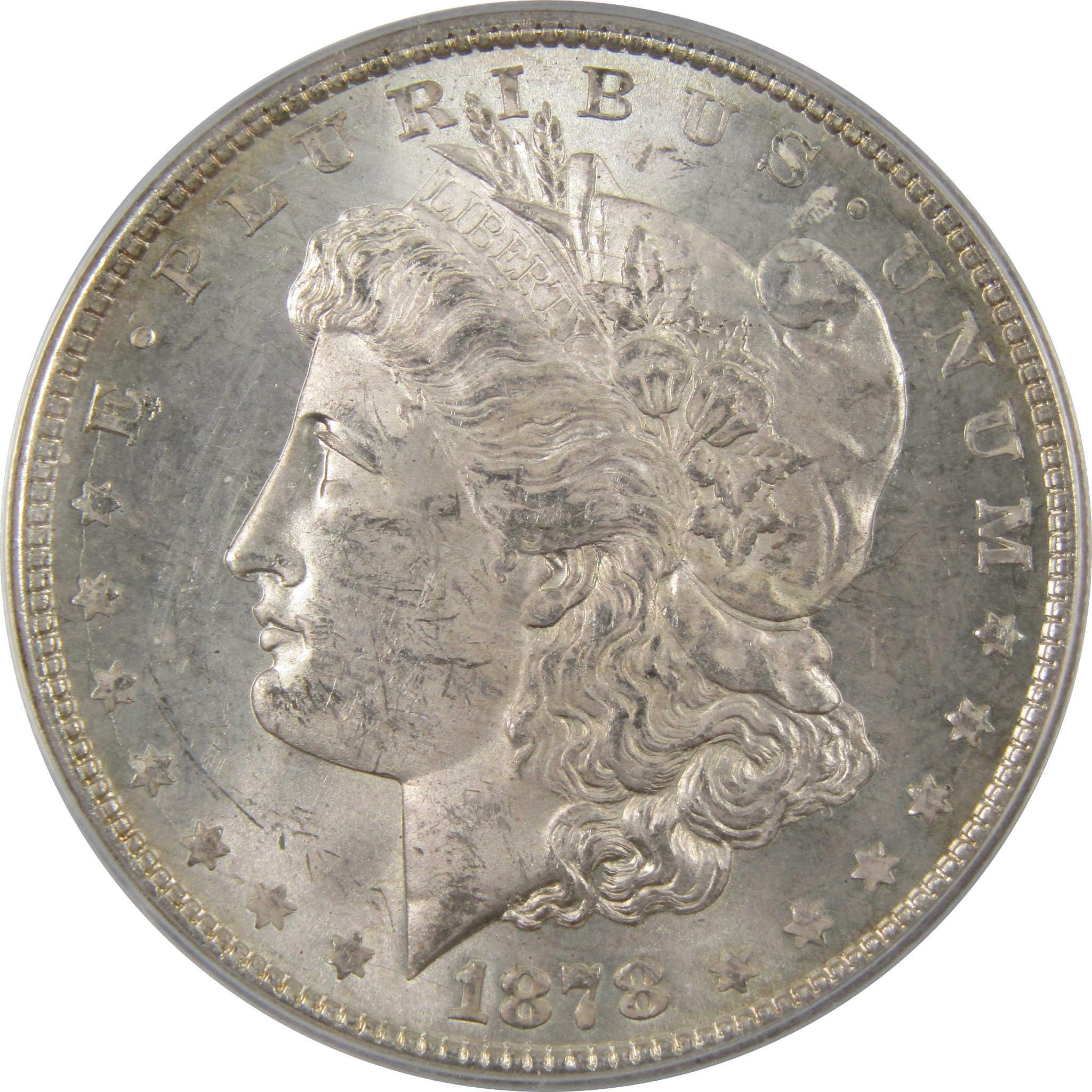 1878 8TF Morgan Dollar MS 63 ANACS 90% Silver $1 Coin SKU:I10163 - Morgan coin - Morgan silver dollar - Morgan silver dollar for sale - Profile Coins & Collectibles