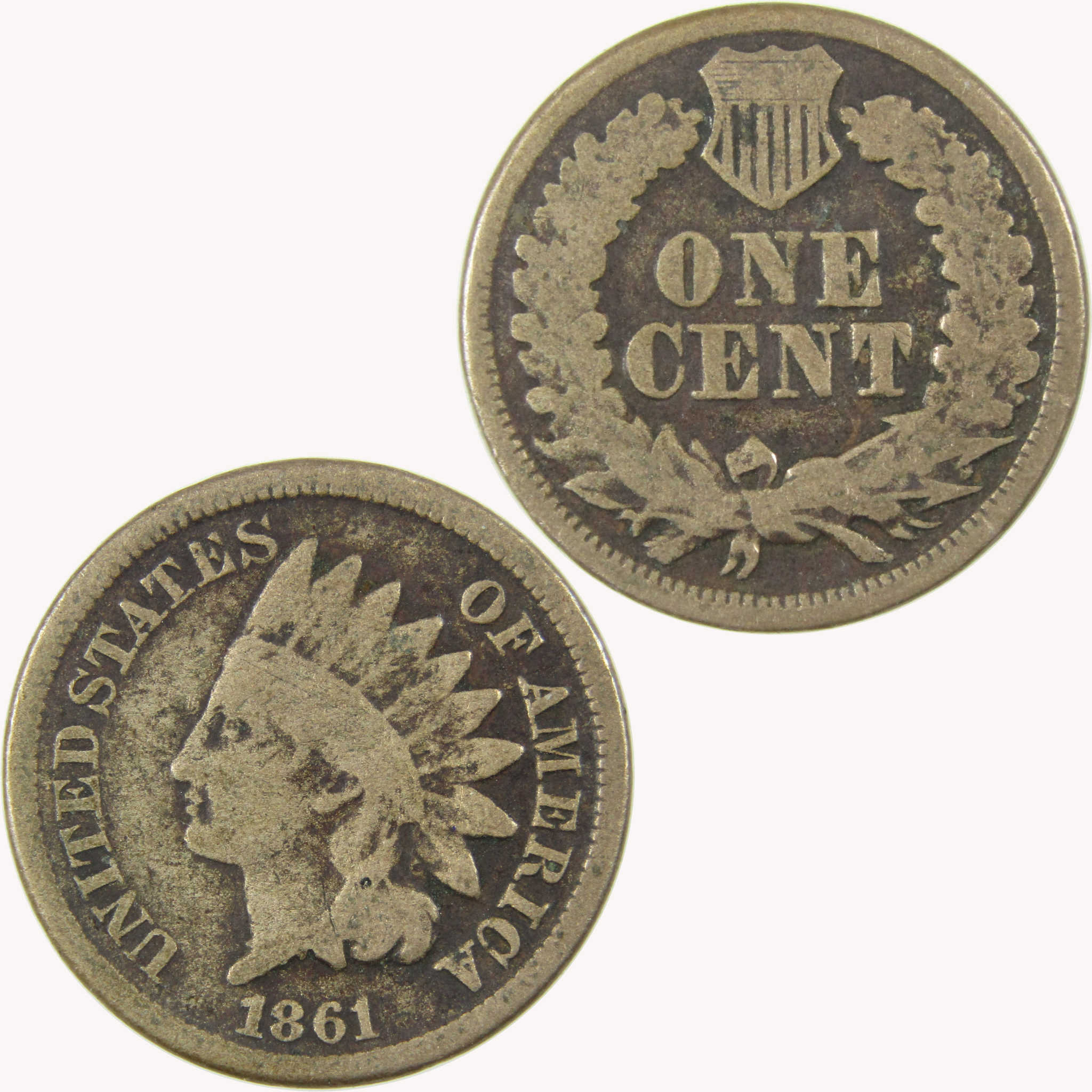 1861 Indian Head Cent G Good Penny 1c Coin SKU:CP1071